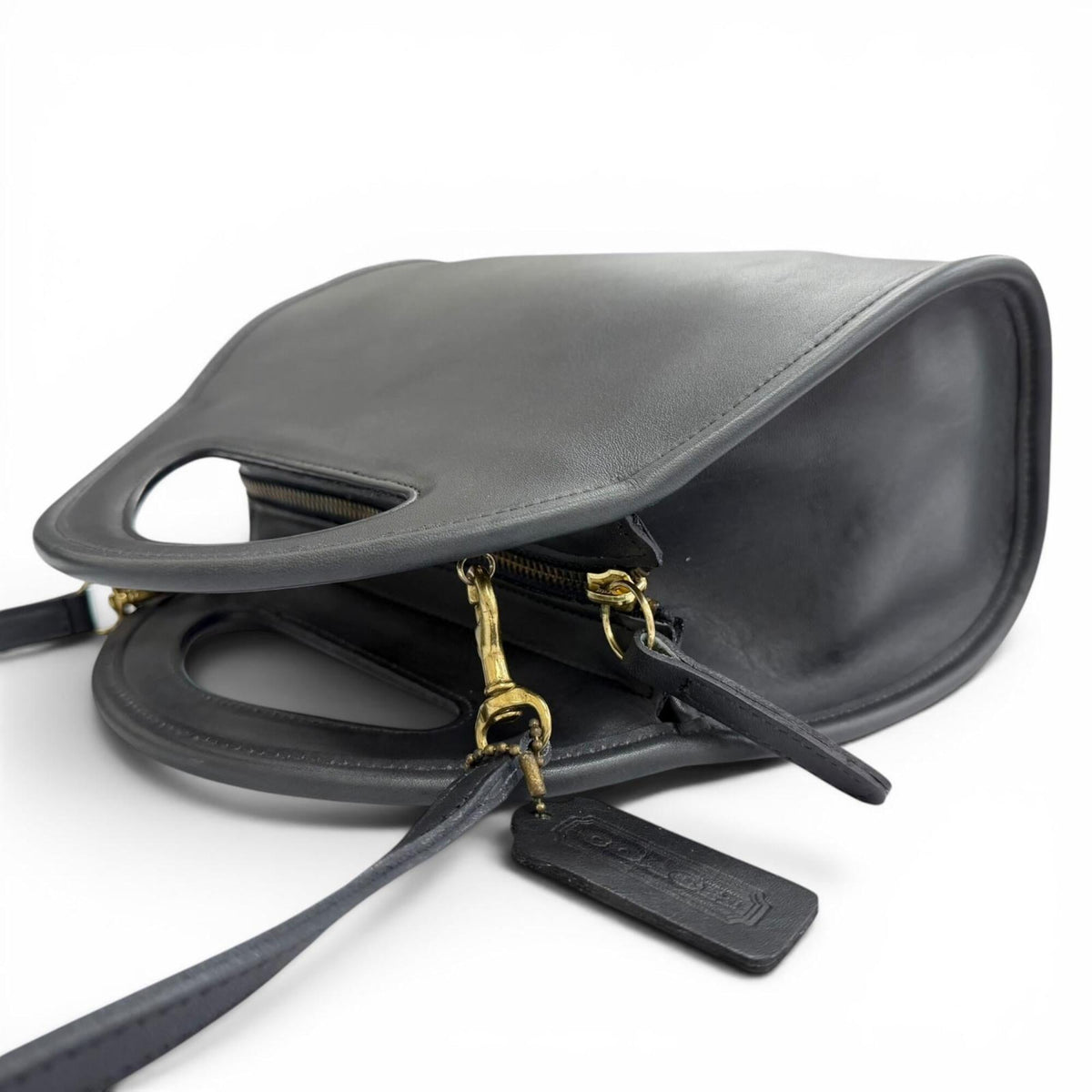 Coach Black Leather Handbag Shoulder Bag (Pre-Owned)