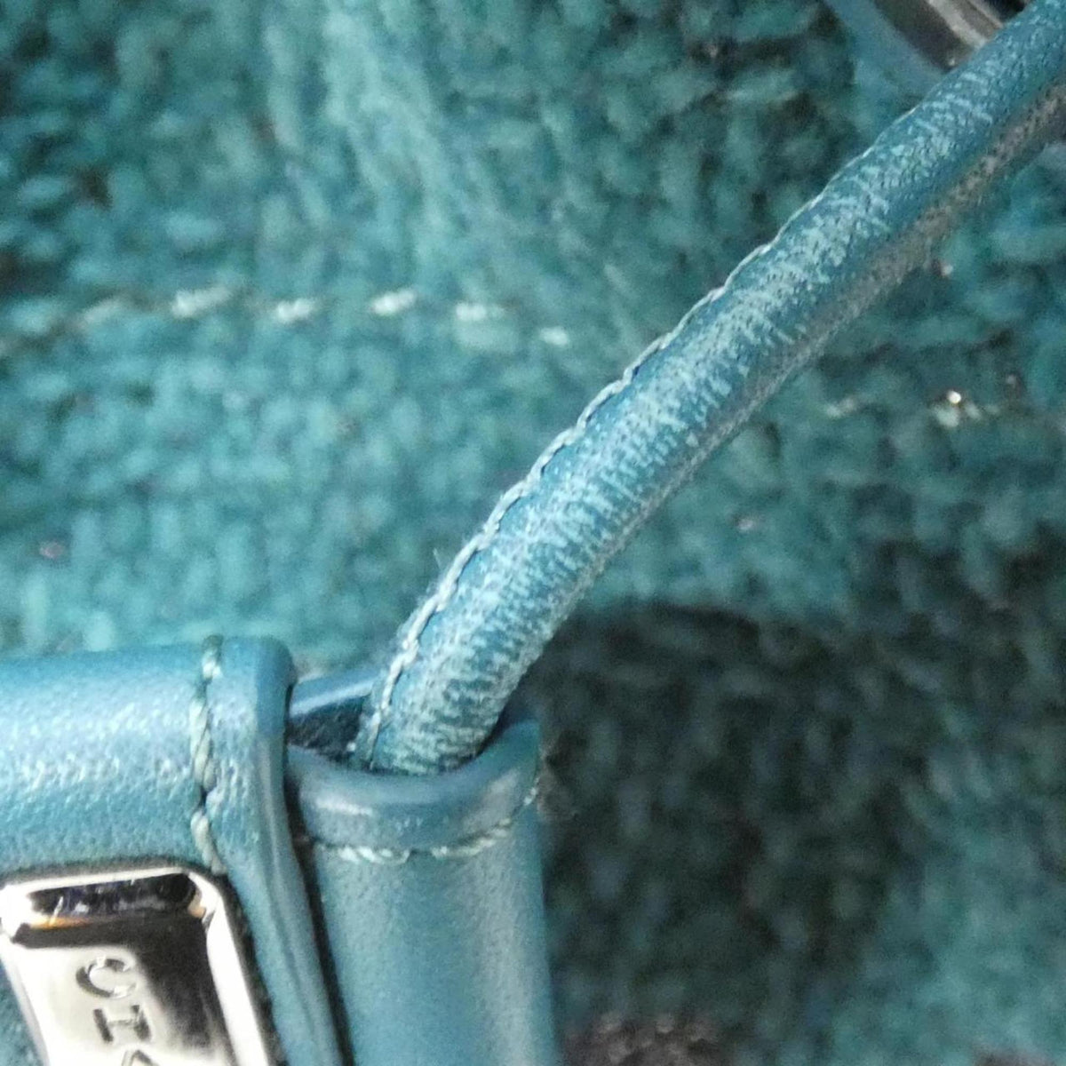 Chanel Green Canvas Shoulder Bag (Pre-Owned)