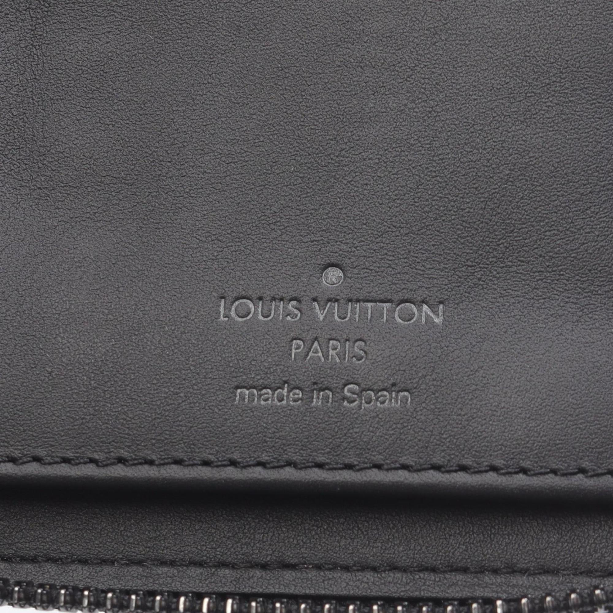 Louis Vuitton Black Noir Leather Long Wallet (Bi-Fold) (Pre-Owned)