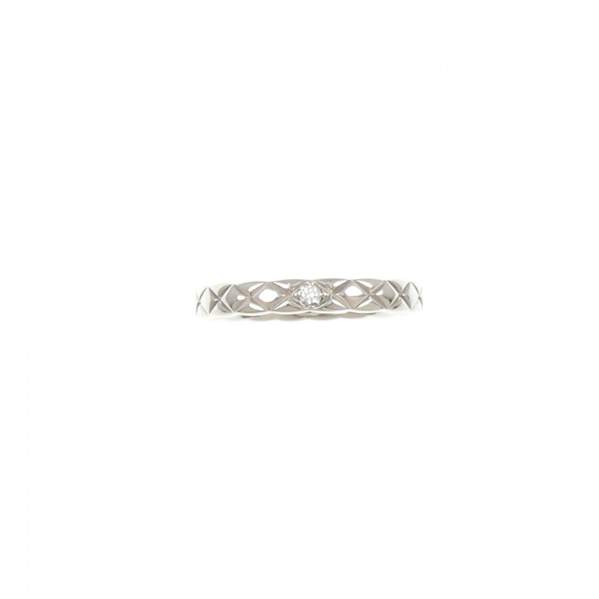 Chanel Platinum Platinum 950 Band Ring (Pre-Owned)