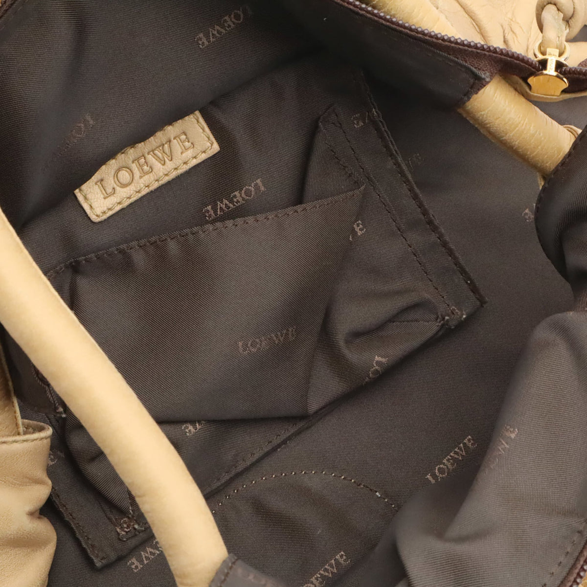 Loewe Champagne Gold Nappa Leather Handbag (Pre-Owned)