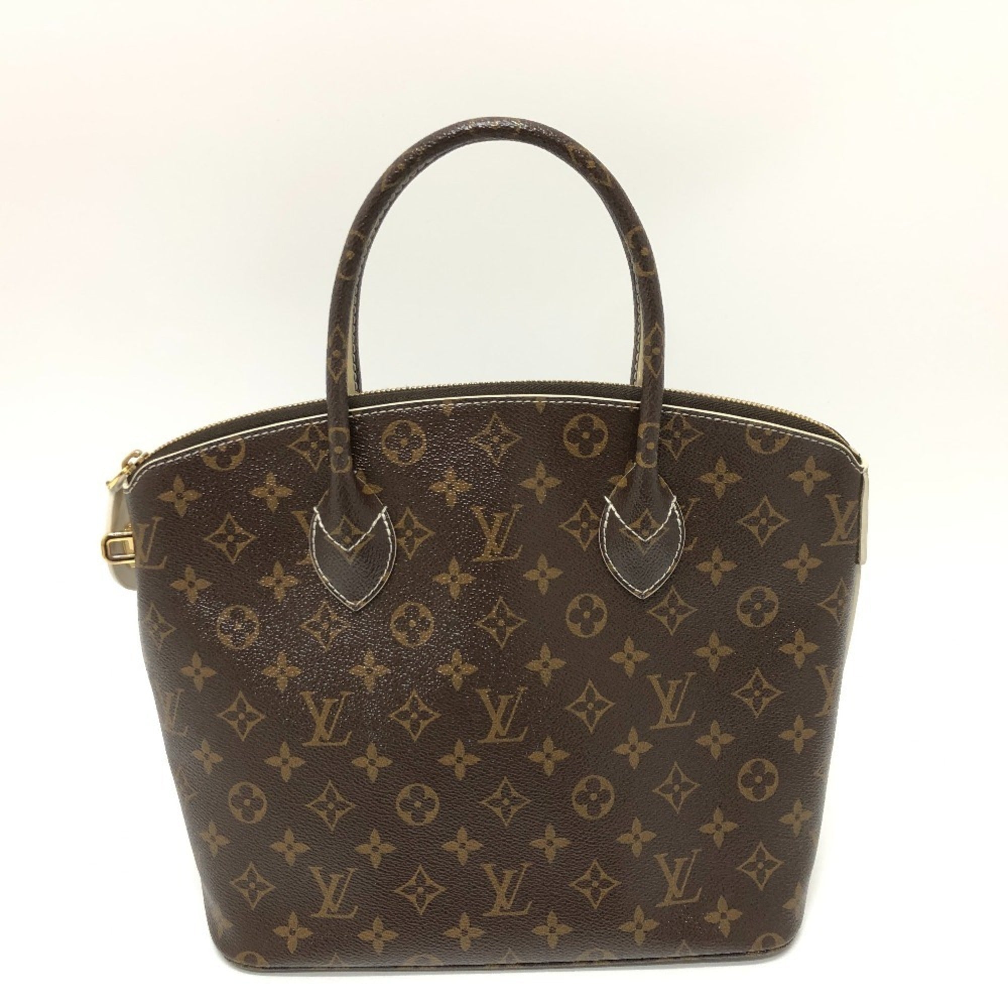 Louis Vuitton Monogram Beige Gold Brown Galle White Canvas Monogram Handbag Tote Bag (Pre-Owned)