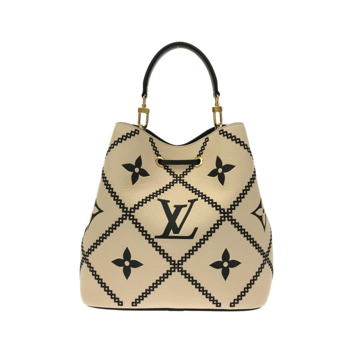 Louis Vuitton Cream Leather Pouch Shoulder Bag (Pre-Owned)