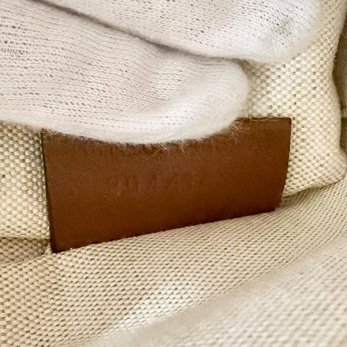 Burberry Beige Cotton Linen Shoulder Bag (Pre-Owned)