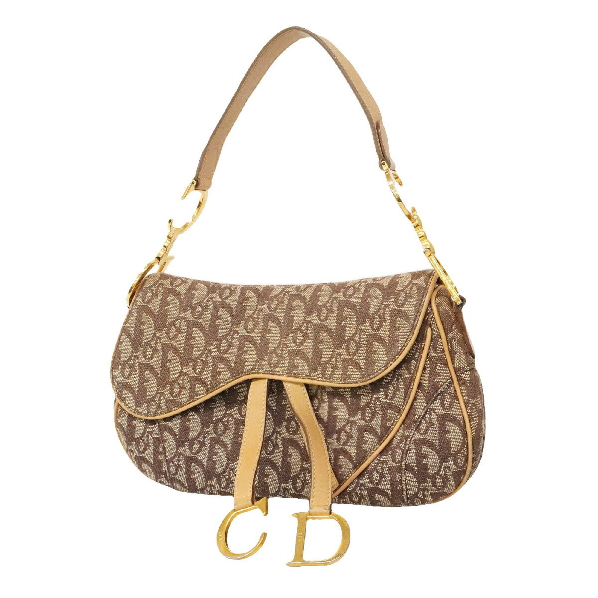 Christian Dior Brown Canvas Handbag (Pre-Owned)
