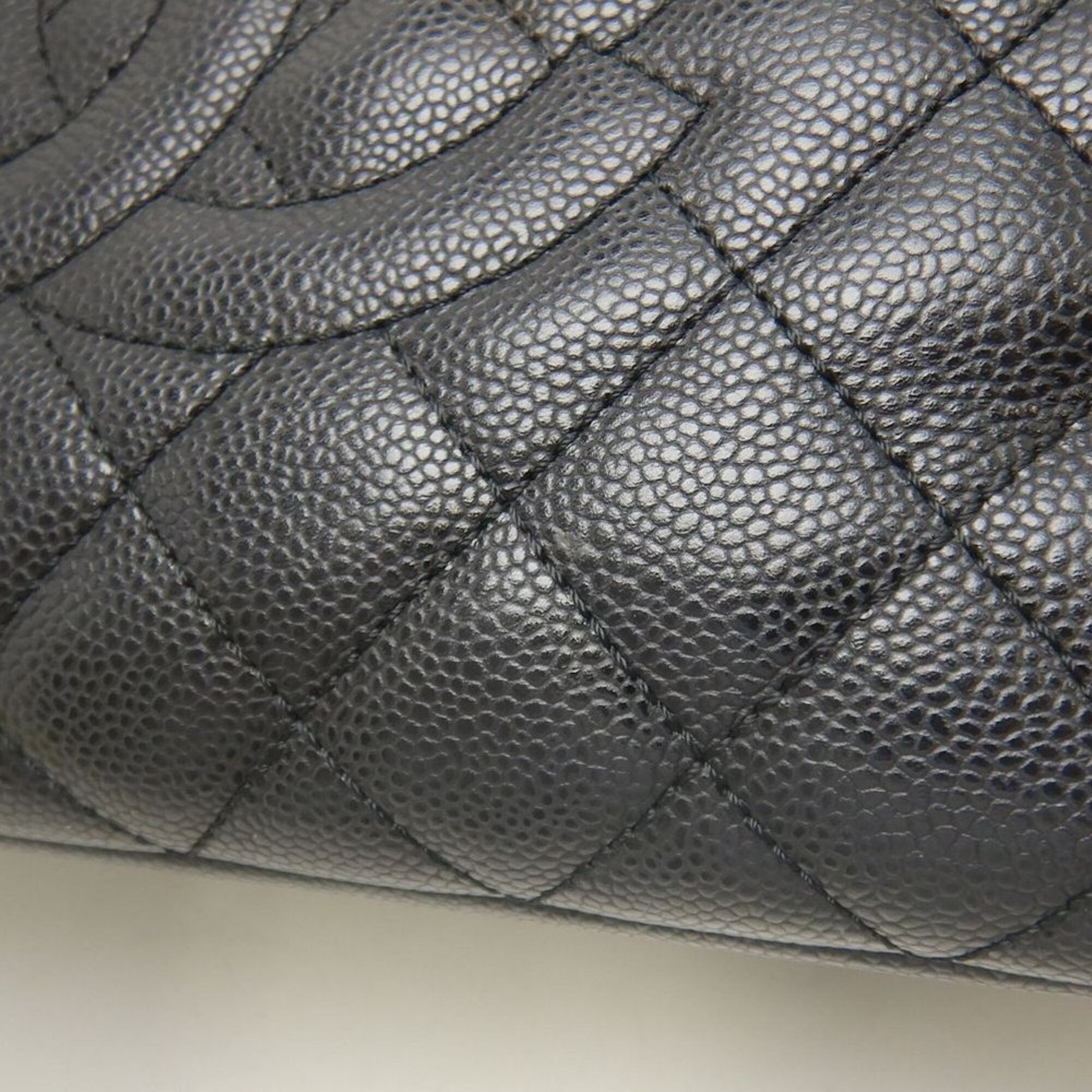 Chanel Black Grained Calfskin Tote Bag (Pre-Owned)