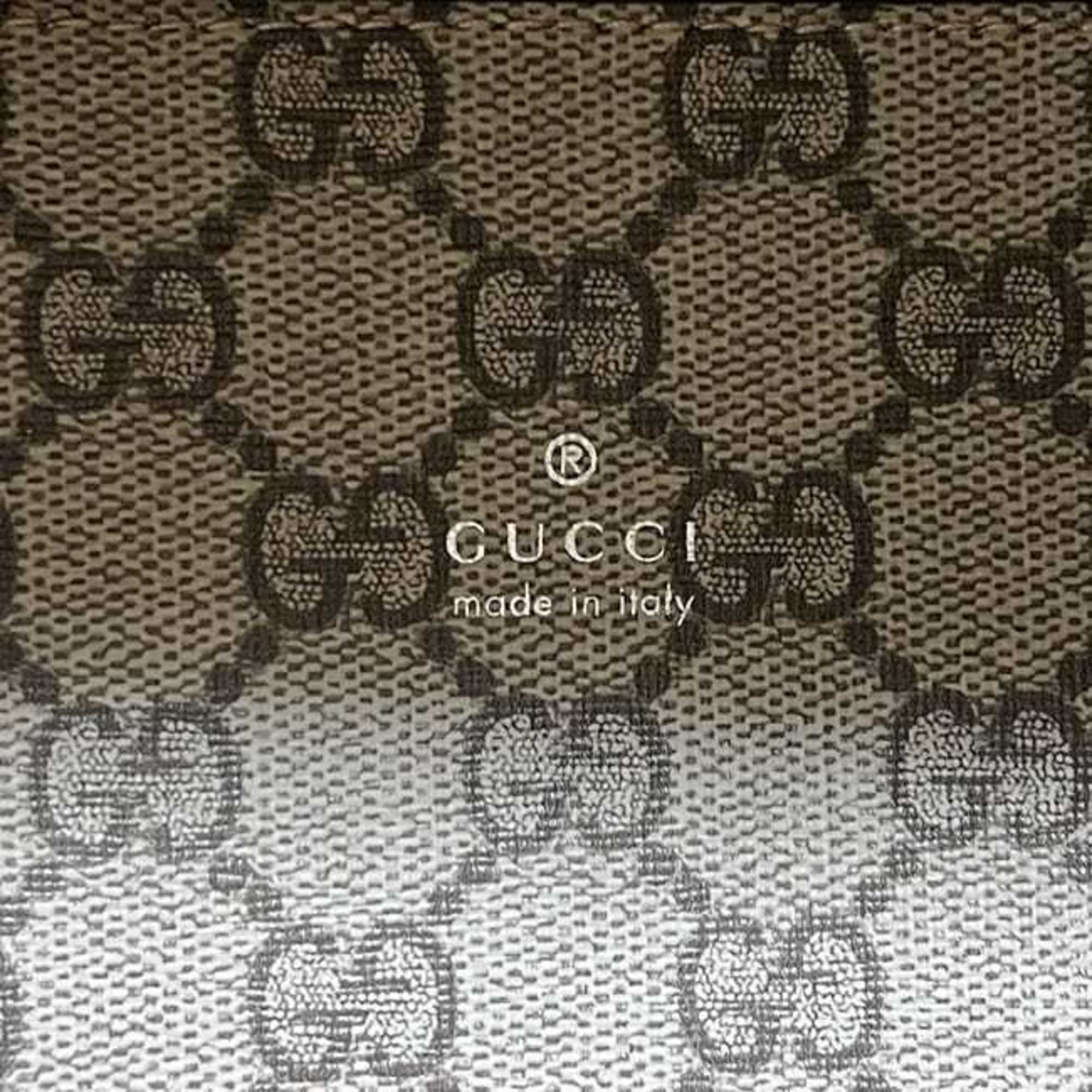 Gucci Beige Brown Camel Canvas Leather Handbag Shoulder Bag (Pre-Owned)