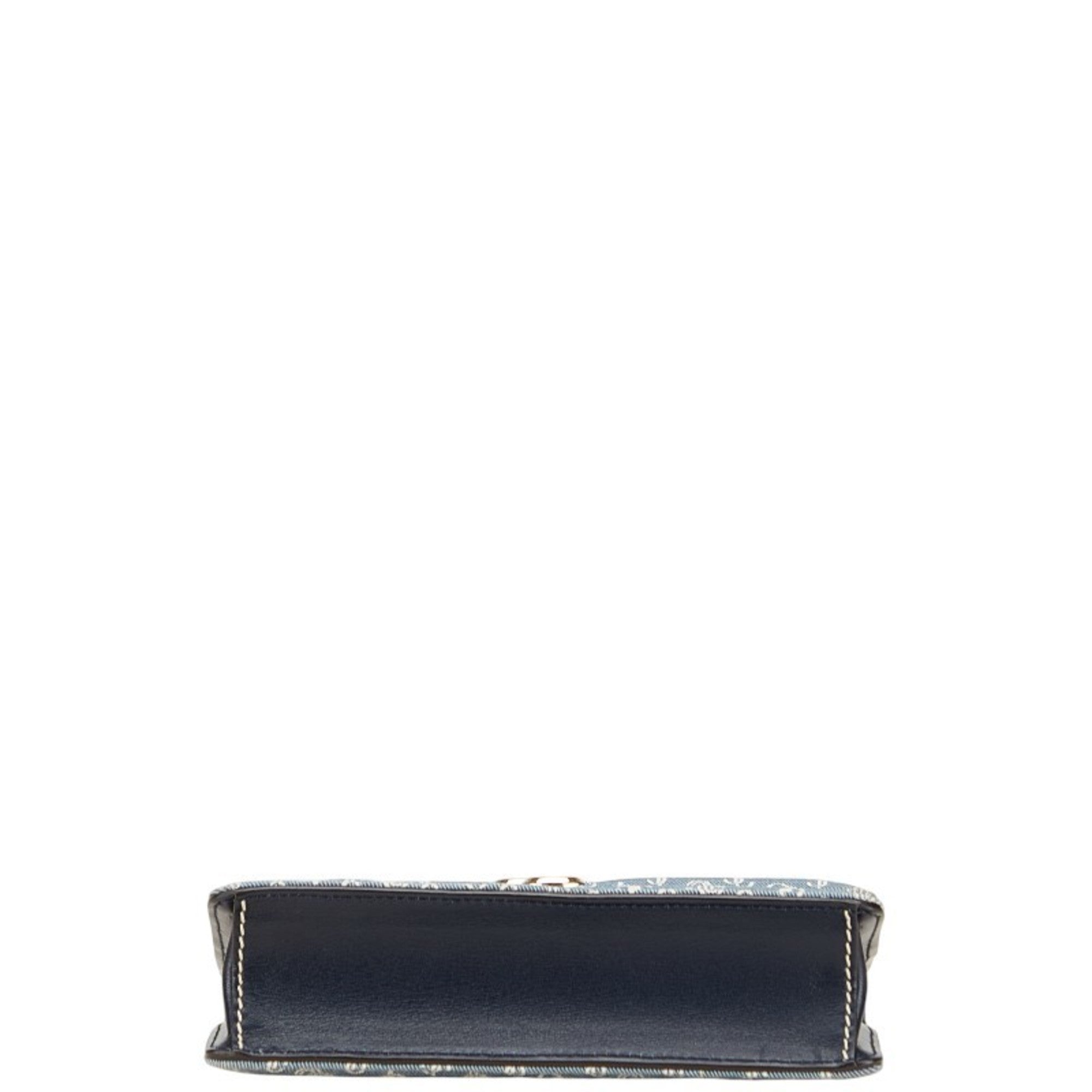 Jimmy Choo Cotton Leather Shoulder Bag (Pre-Owned)