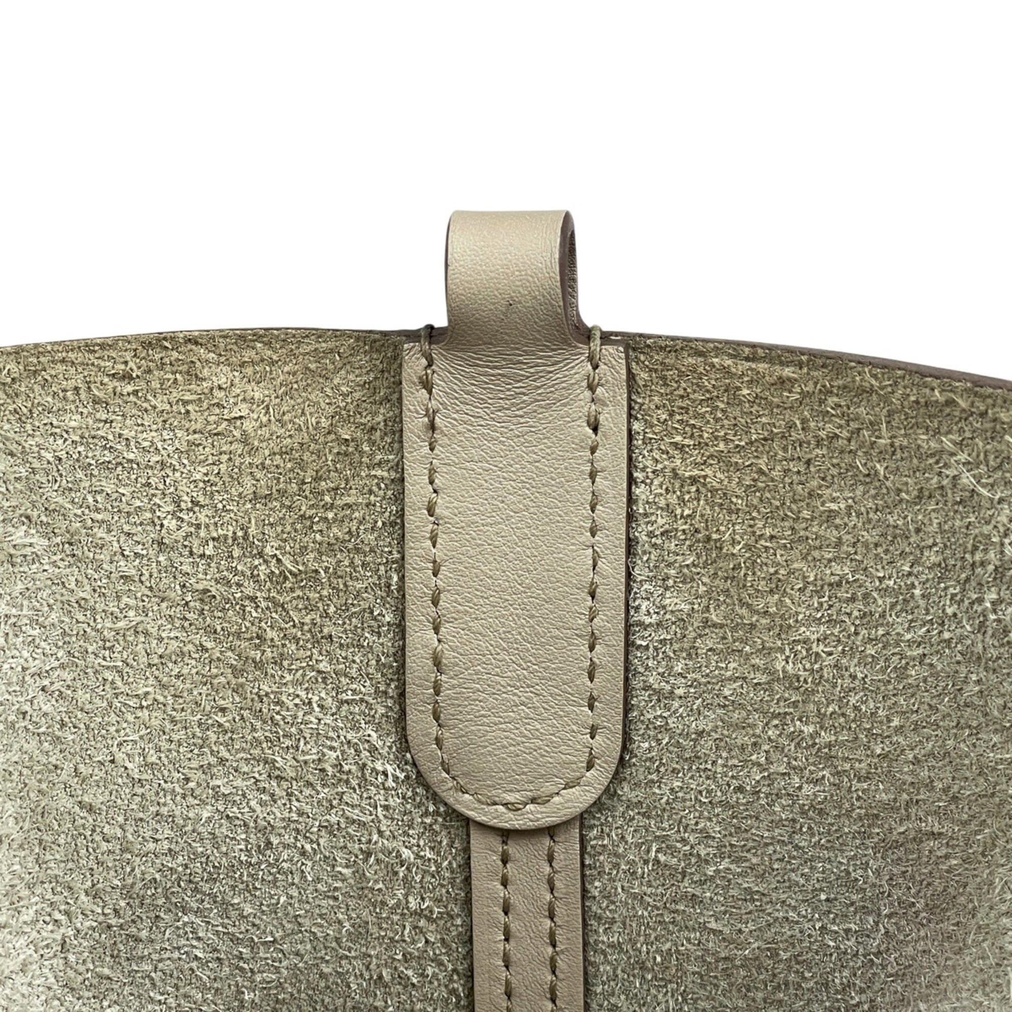 Hermes Ivory Taurillon Clemence Leather Handbag (Pre-Owned)