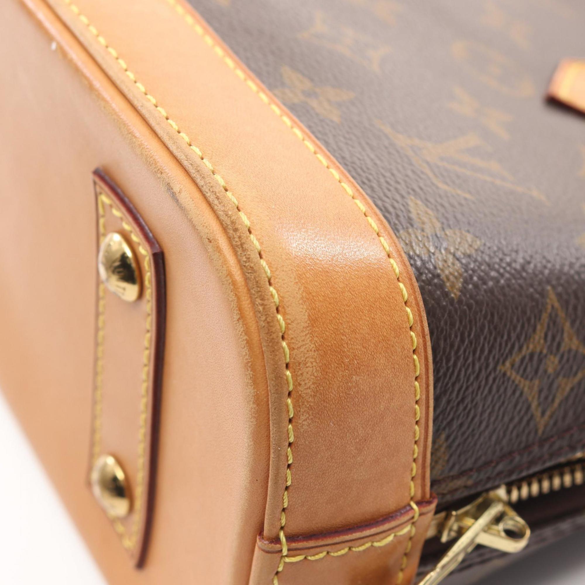Louis Vuitton Brown Coated Canvas Leather Handbag (Pre-Owned)