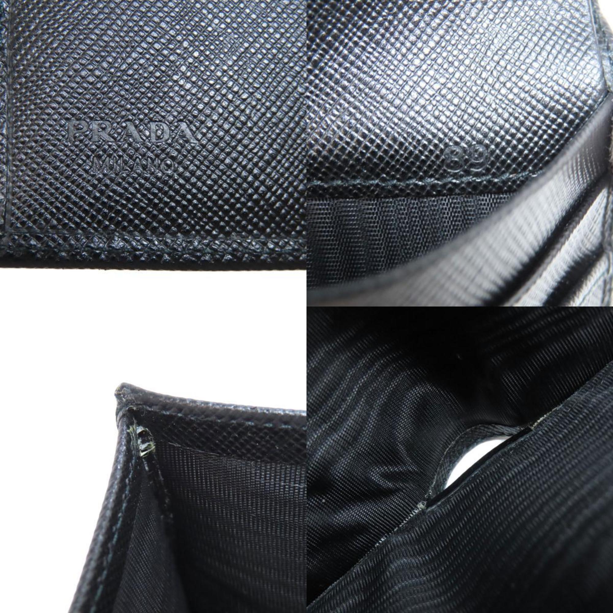 Prada Black Leather Wallet (Bi-Fold) (Pre-Owned)