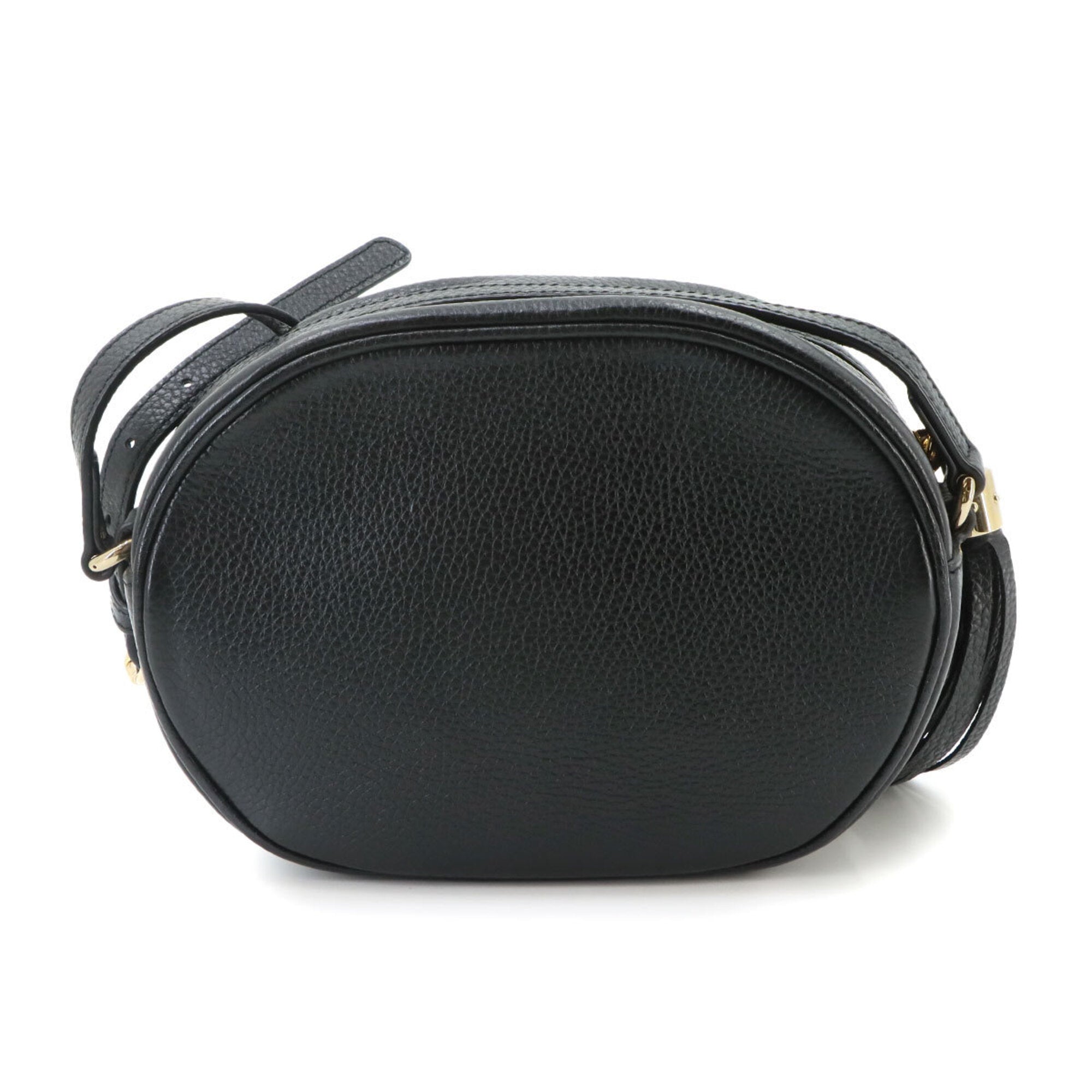 Gucci Black Leather Handbag Shoulder Bag (Pre-Owned)