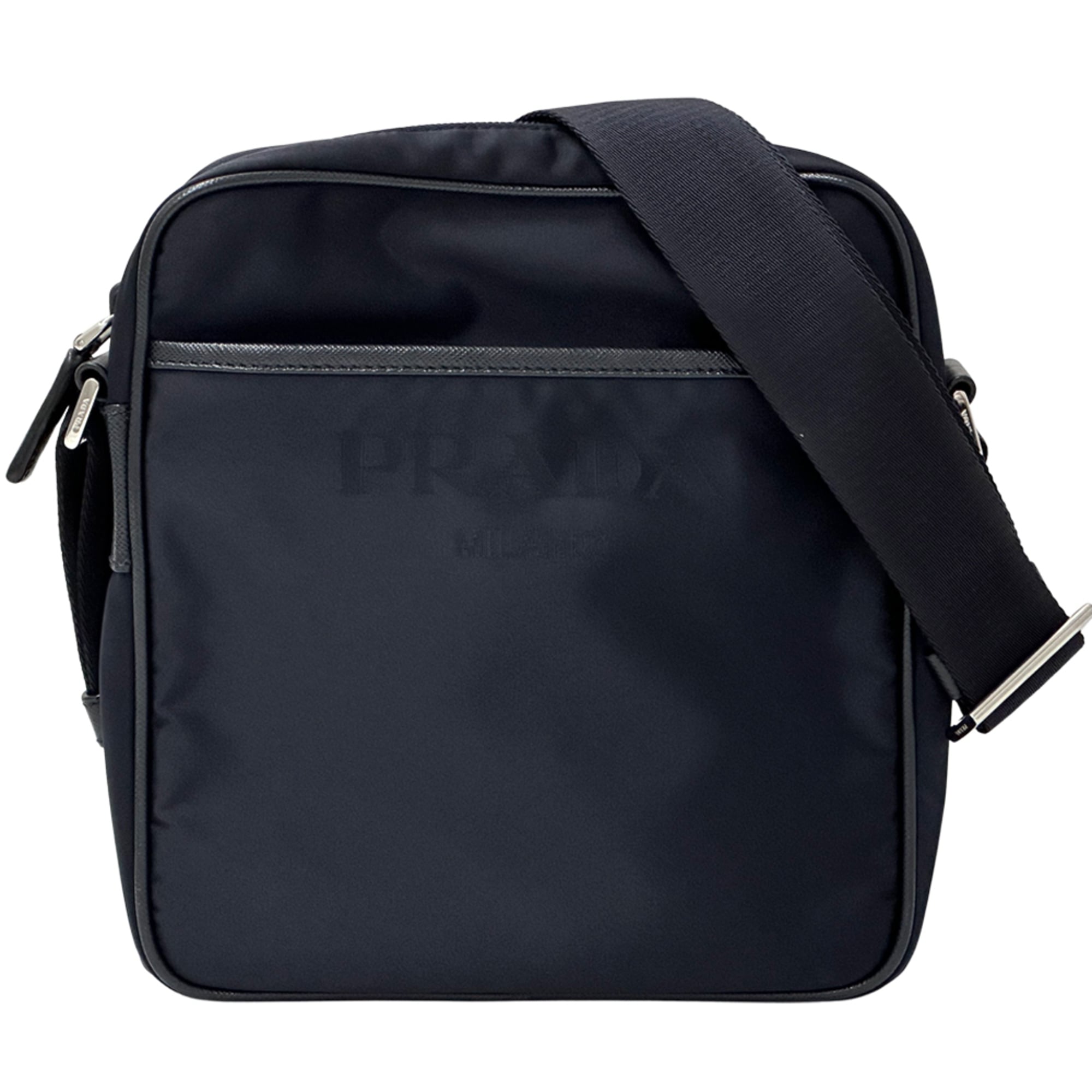Prada Navy Nylon Handbag Shoulder Bag (Pre-Owned)
