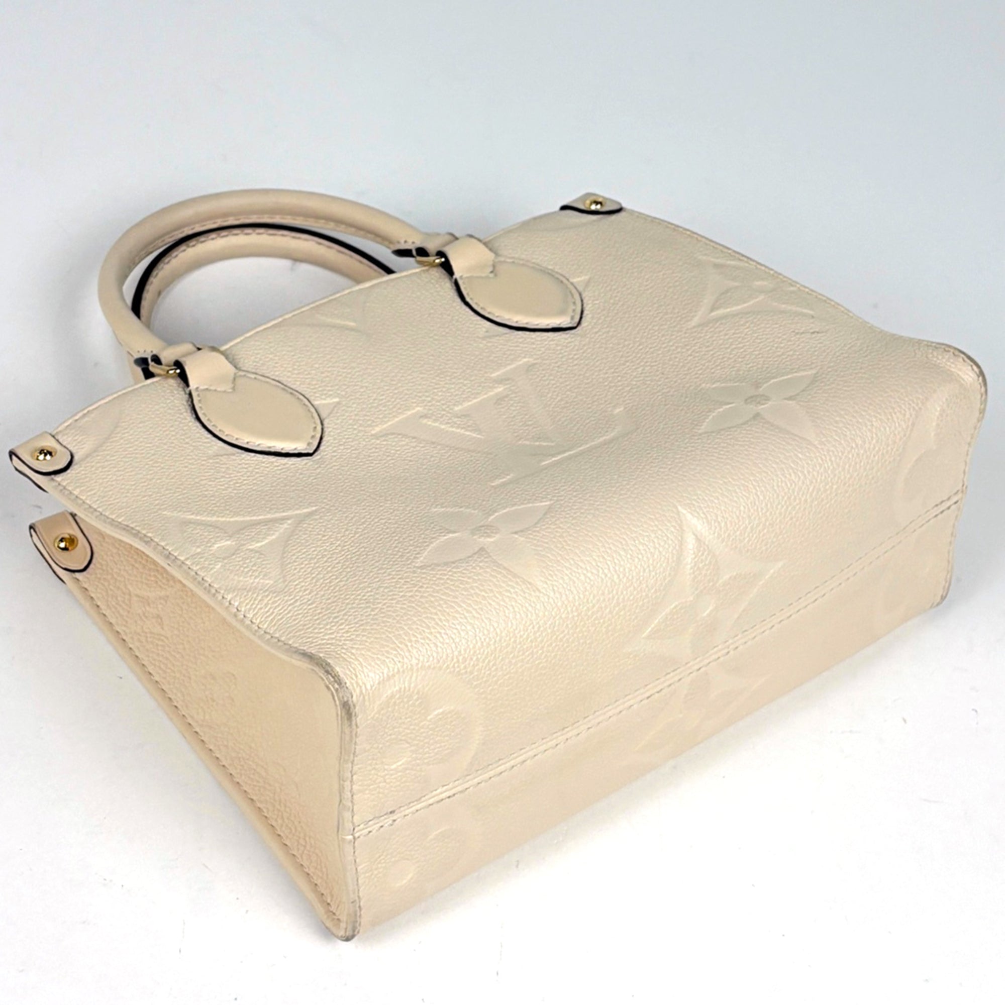 Louis Vuitton Cream Monogram Empreinte Handbag (Pre-Owned)