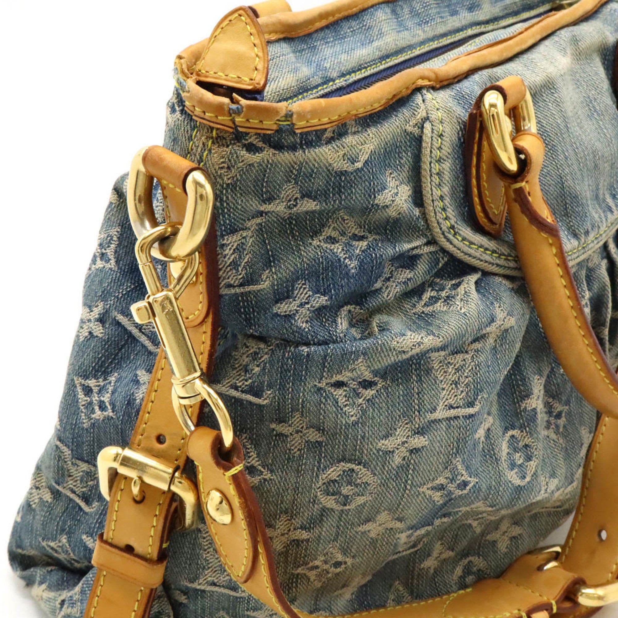 Louis Vuitton Monogram Denim Blue Monogram Denim Handbag Shoulder Bag Tote Bag (Pre-Owned)