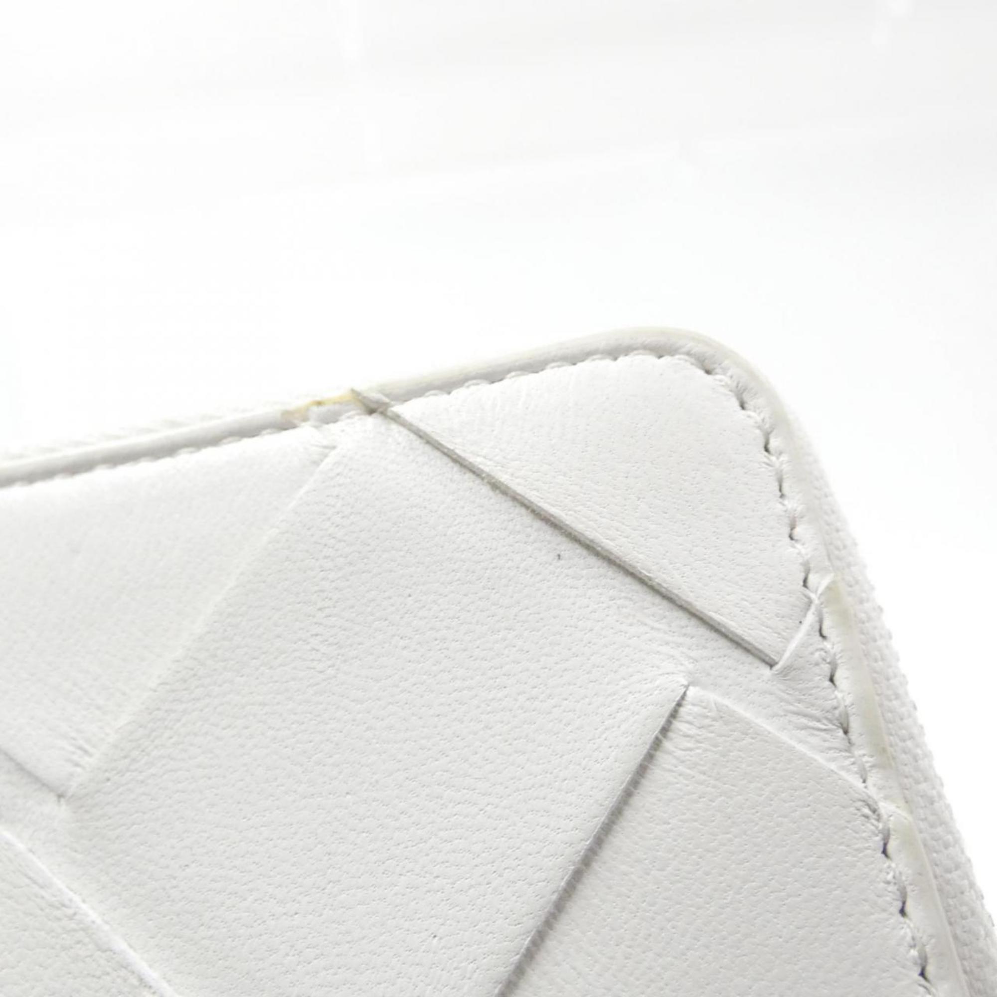 Bottega Veneta White Leather Wallet (Bi-Fold) (Pre-Owned)