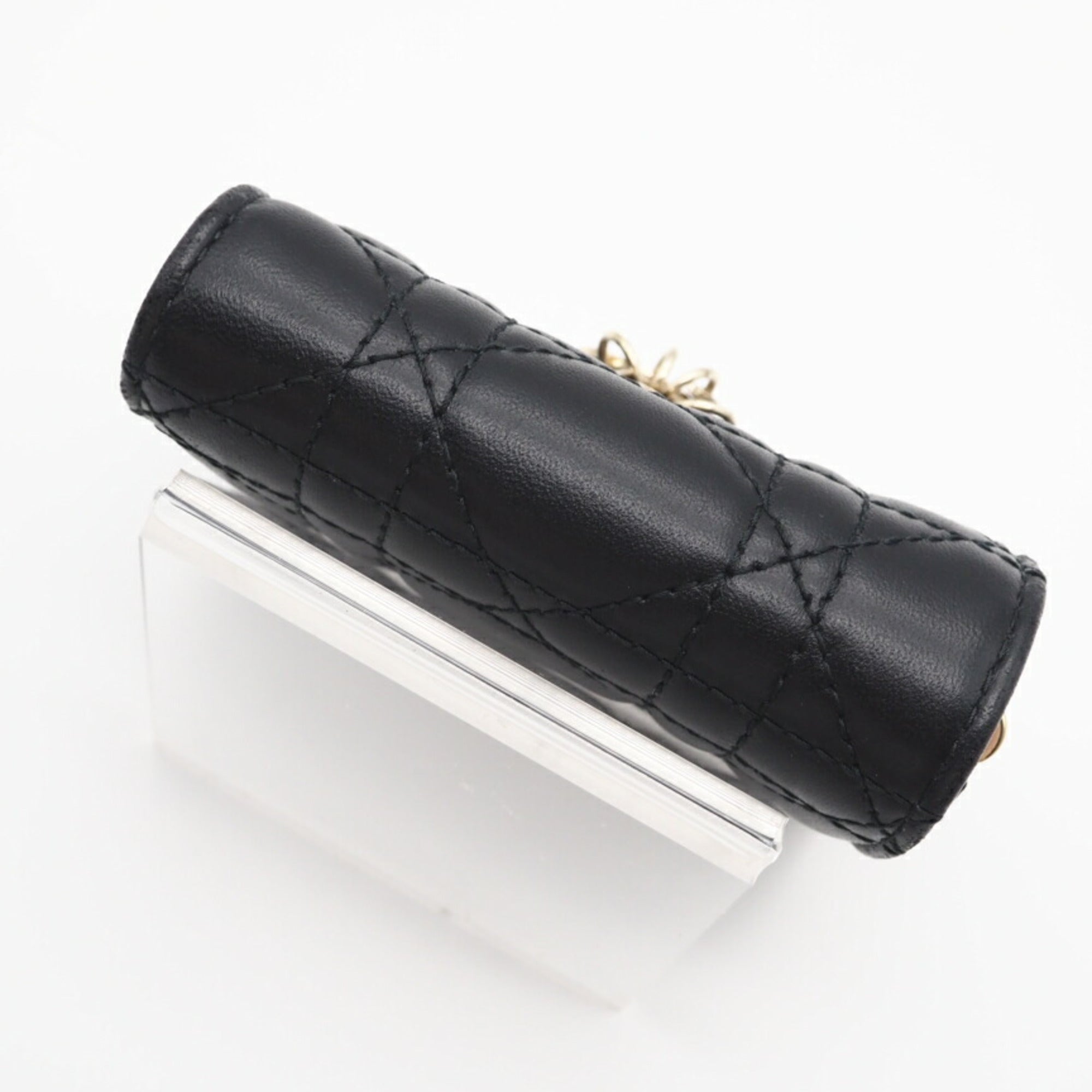Christian Dior Black Leather Wallet (Tri-Fold) (Pre-Owned)