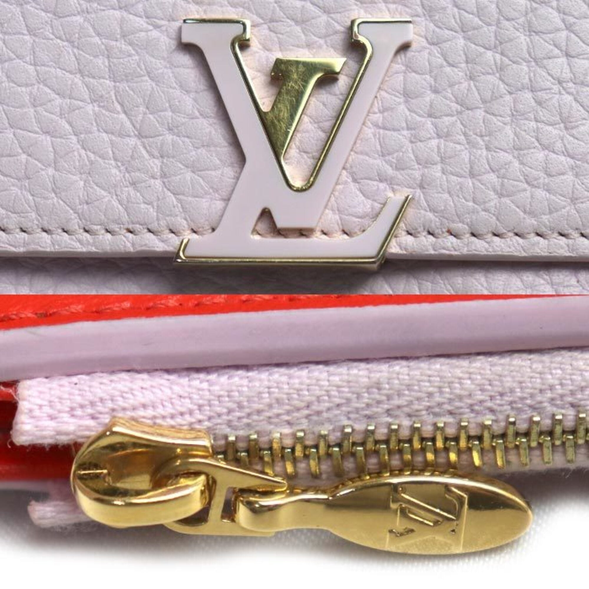 Louis Vuitton Pink Leather Wallet (Tri-Fold) (Pre-Owned)