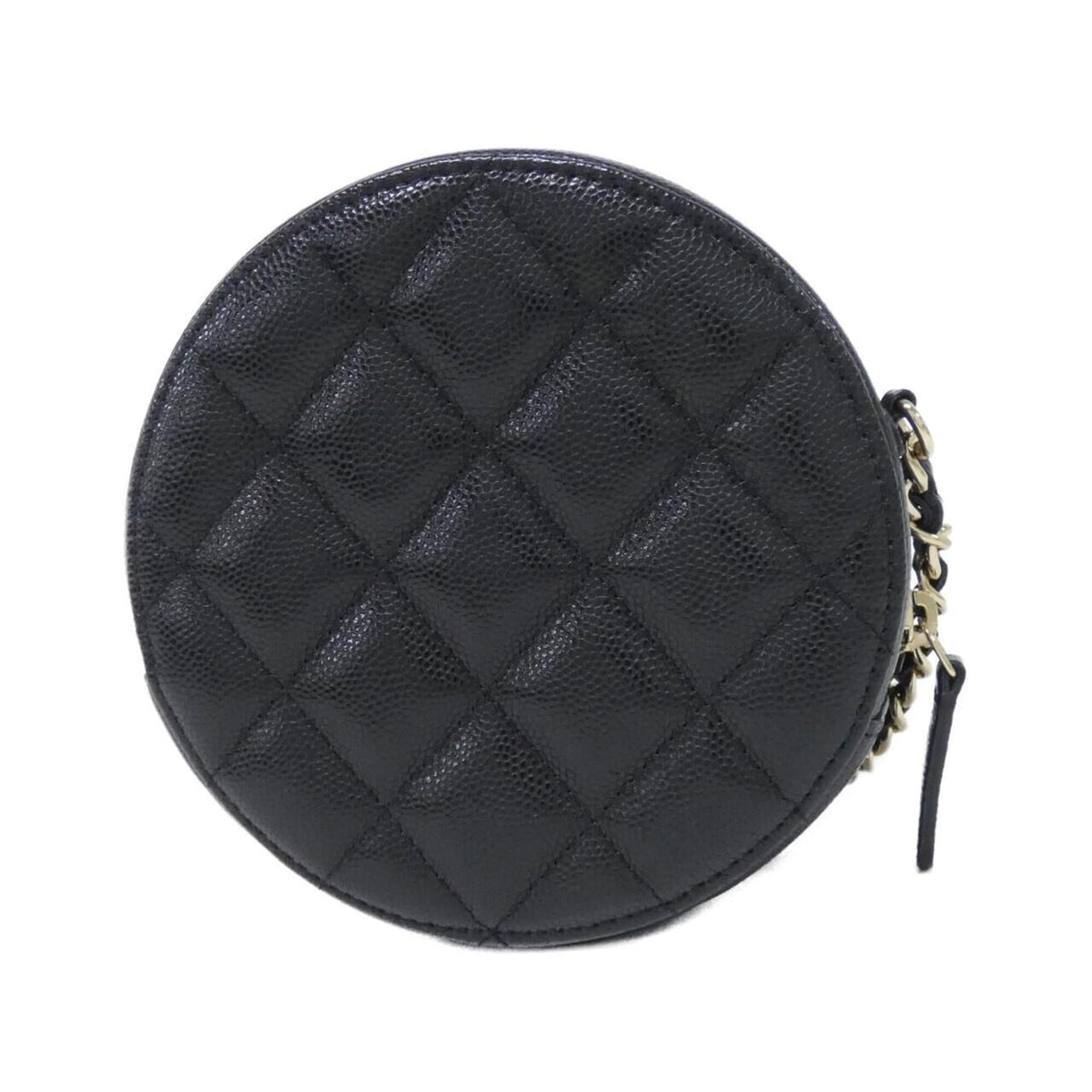 Chanel Black Grained Calfskin Shoulder Bag (Pre-Owned)
