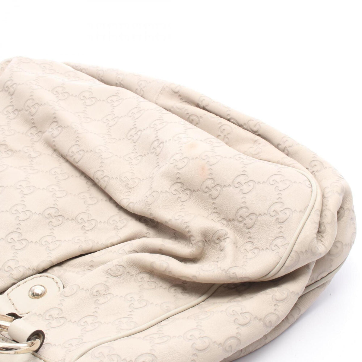 Gucci Beige Leather Handbag Tote Bag (Pre-Owned)
