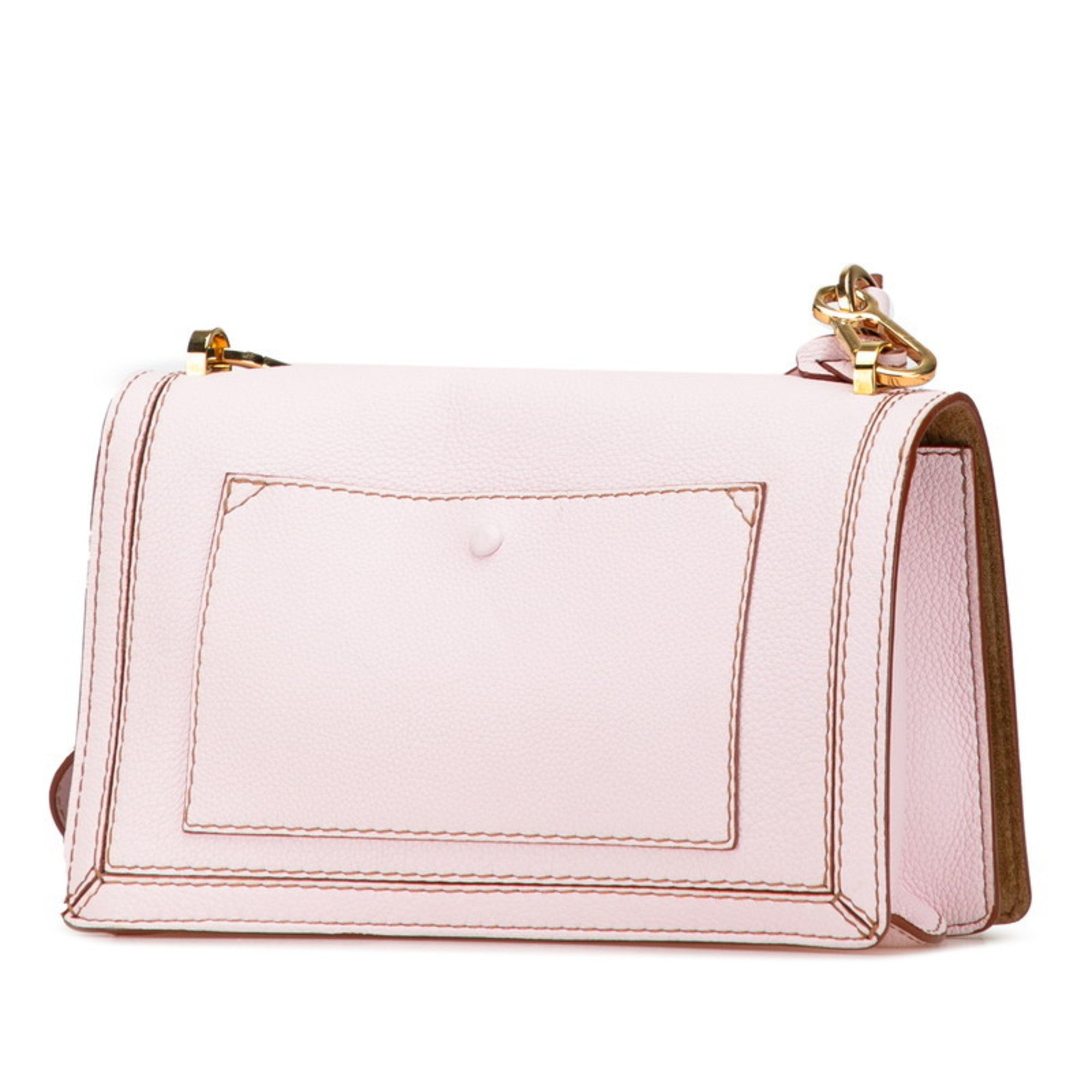 Loewe Barcelona Brown Pink Leather Shoulder Bag (Pre-Owned)