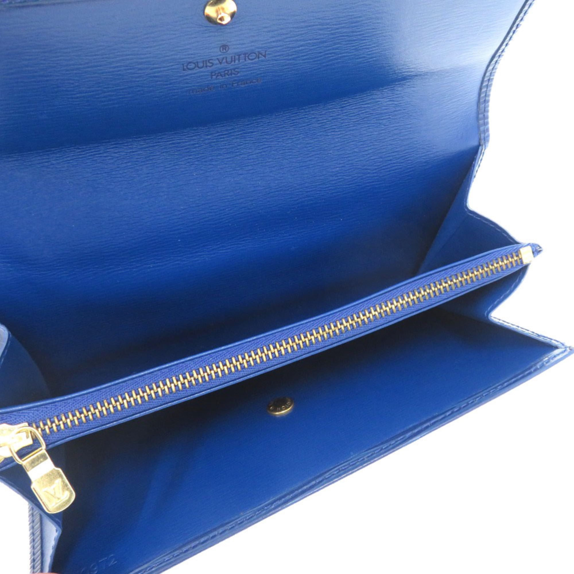 Louis Vuitton Blue Epi Leather Coin Purse/Coin Case (Pre-Owned)