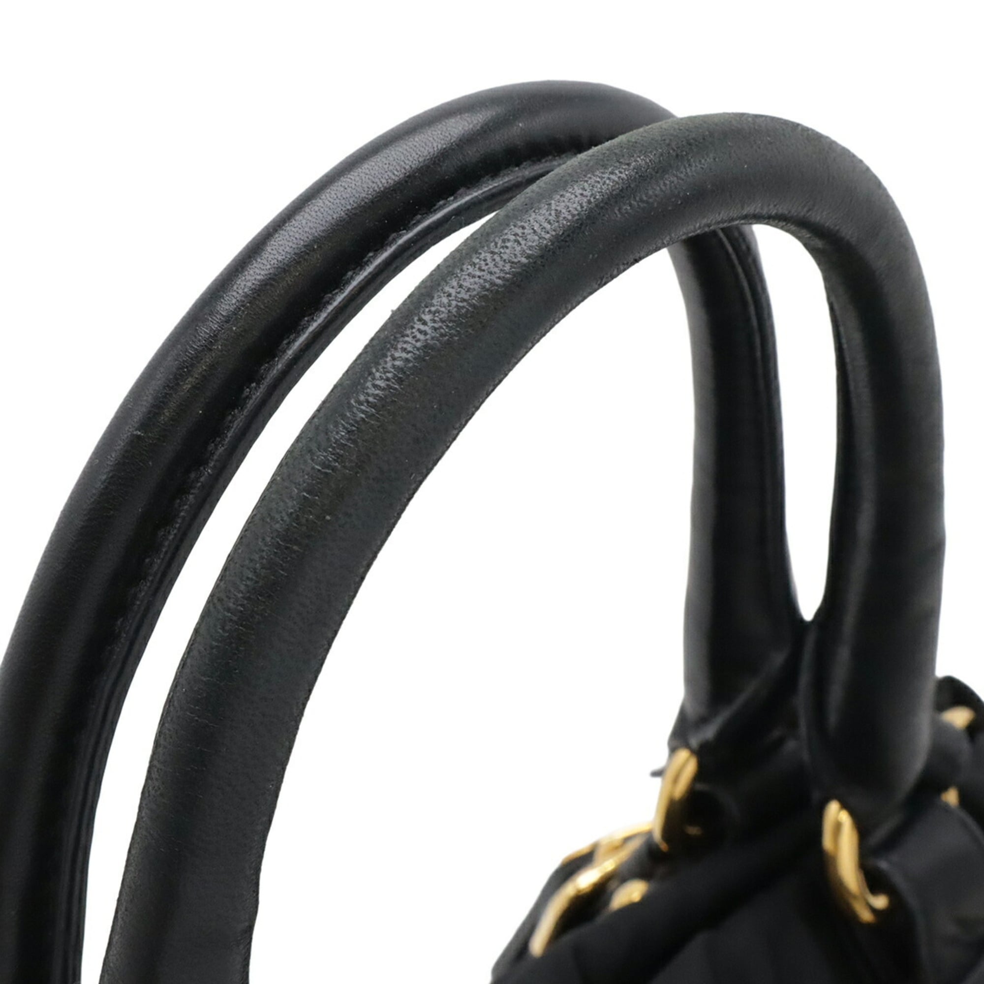 Prada Black Nero Tessuto Handbag Shoulder Bag Tote Bag (Pre-Owned)