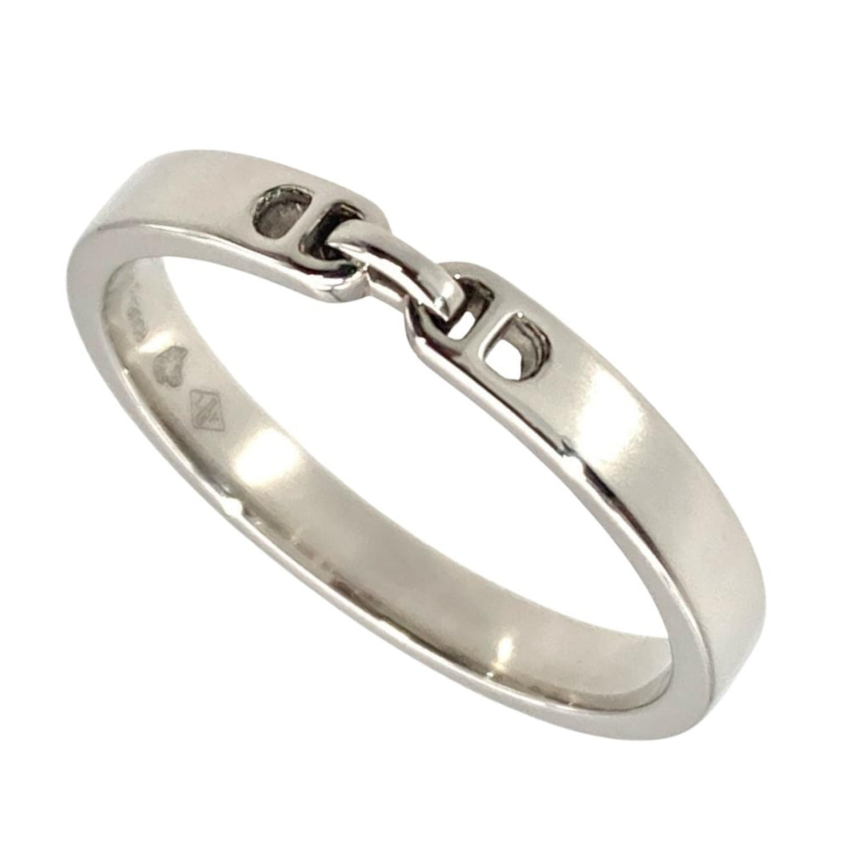 Hermes Platinum 950 Band Ring (Pre-Owned)