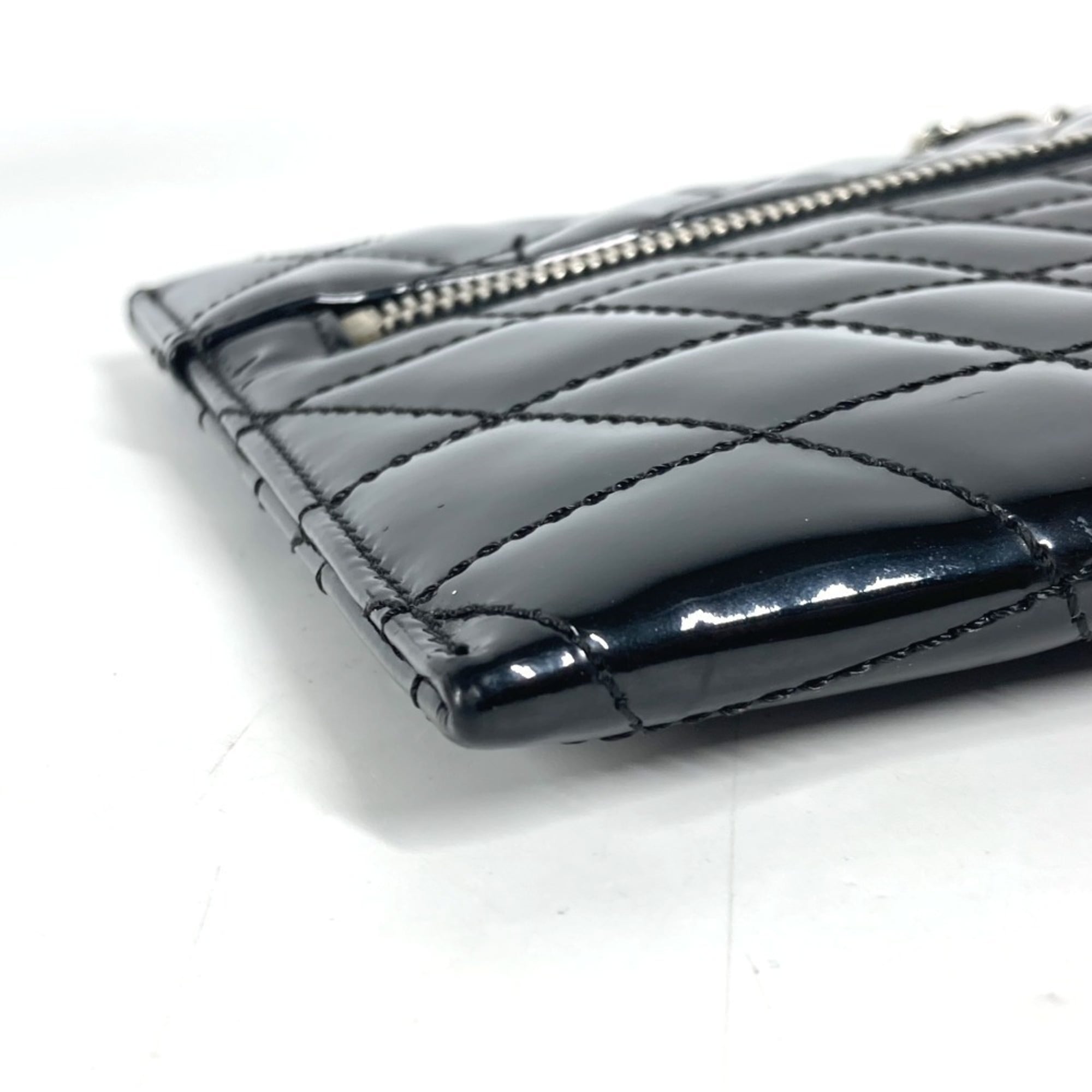 Chanel Black Patent Leather Clutch Bag Pouch (Pre-Owned)