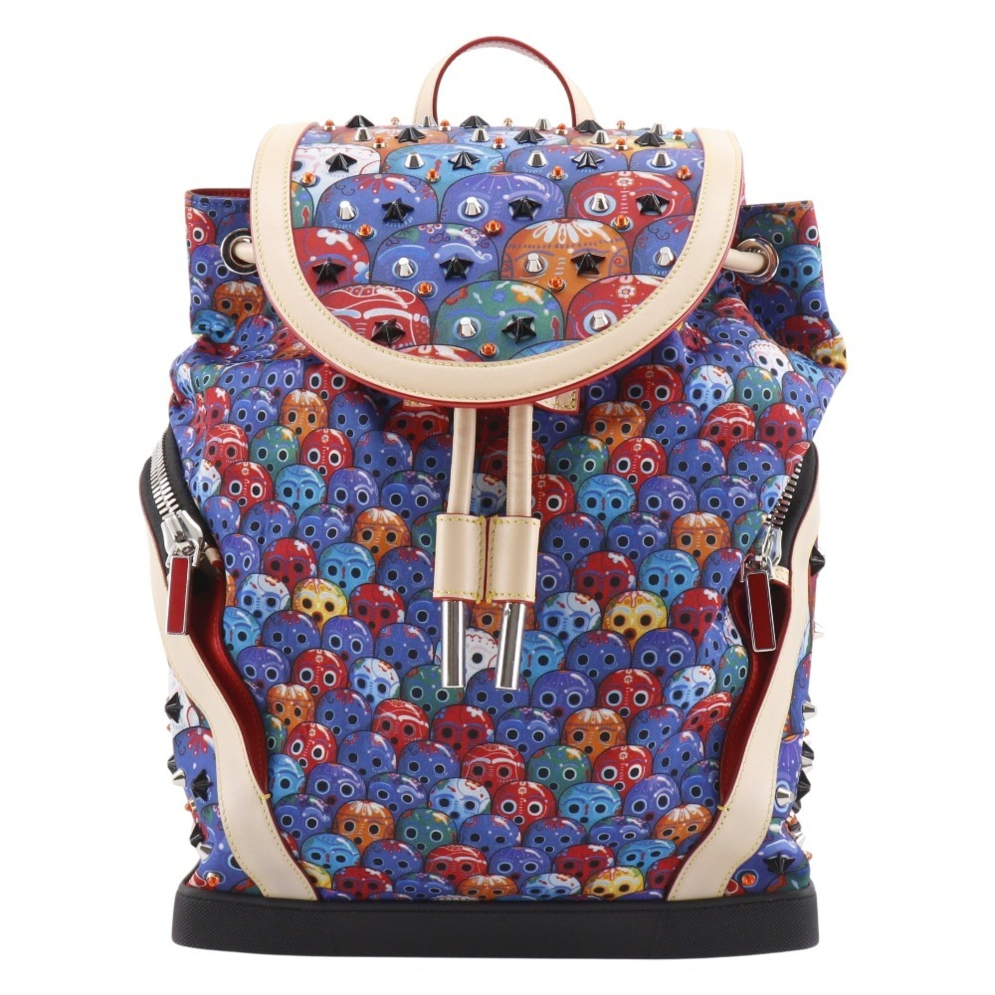 Christian Louboutin Multi-Color Nylon Leather Backpack (Pre-Owned)