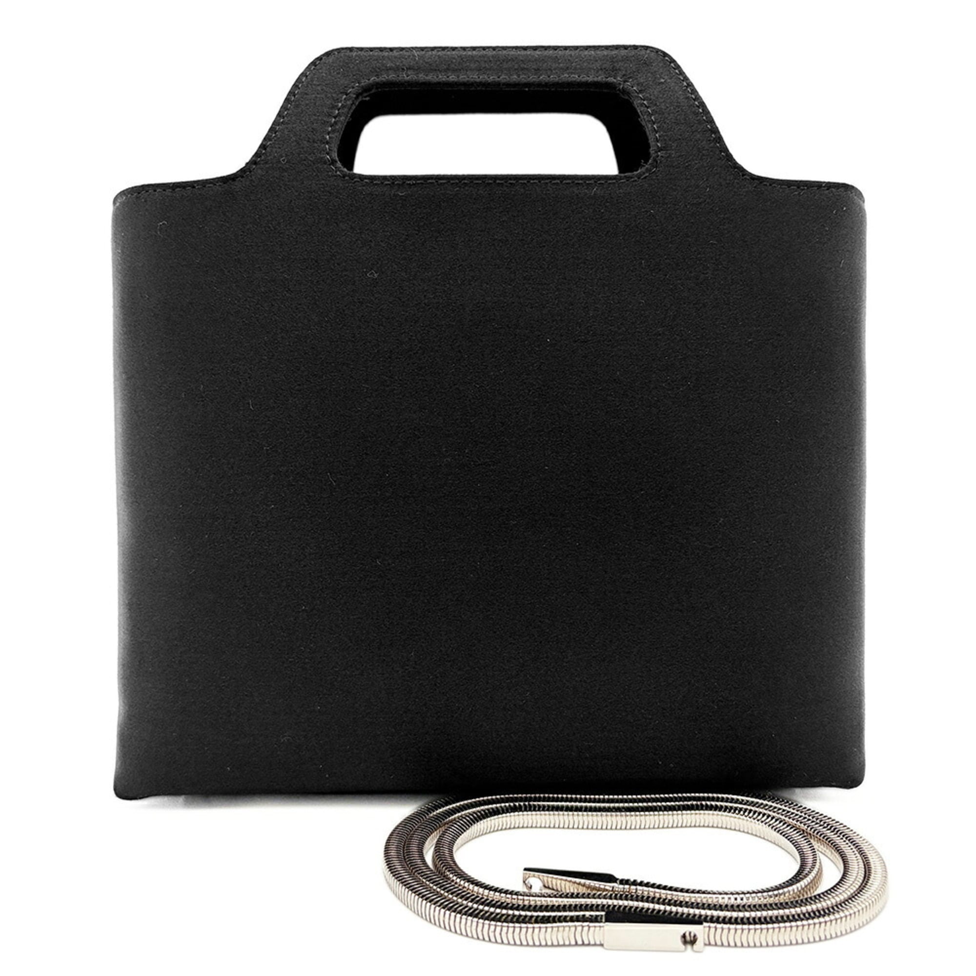 Salvatore Ferragamo Black Satin Shoulder Bag (Pre-Owned)