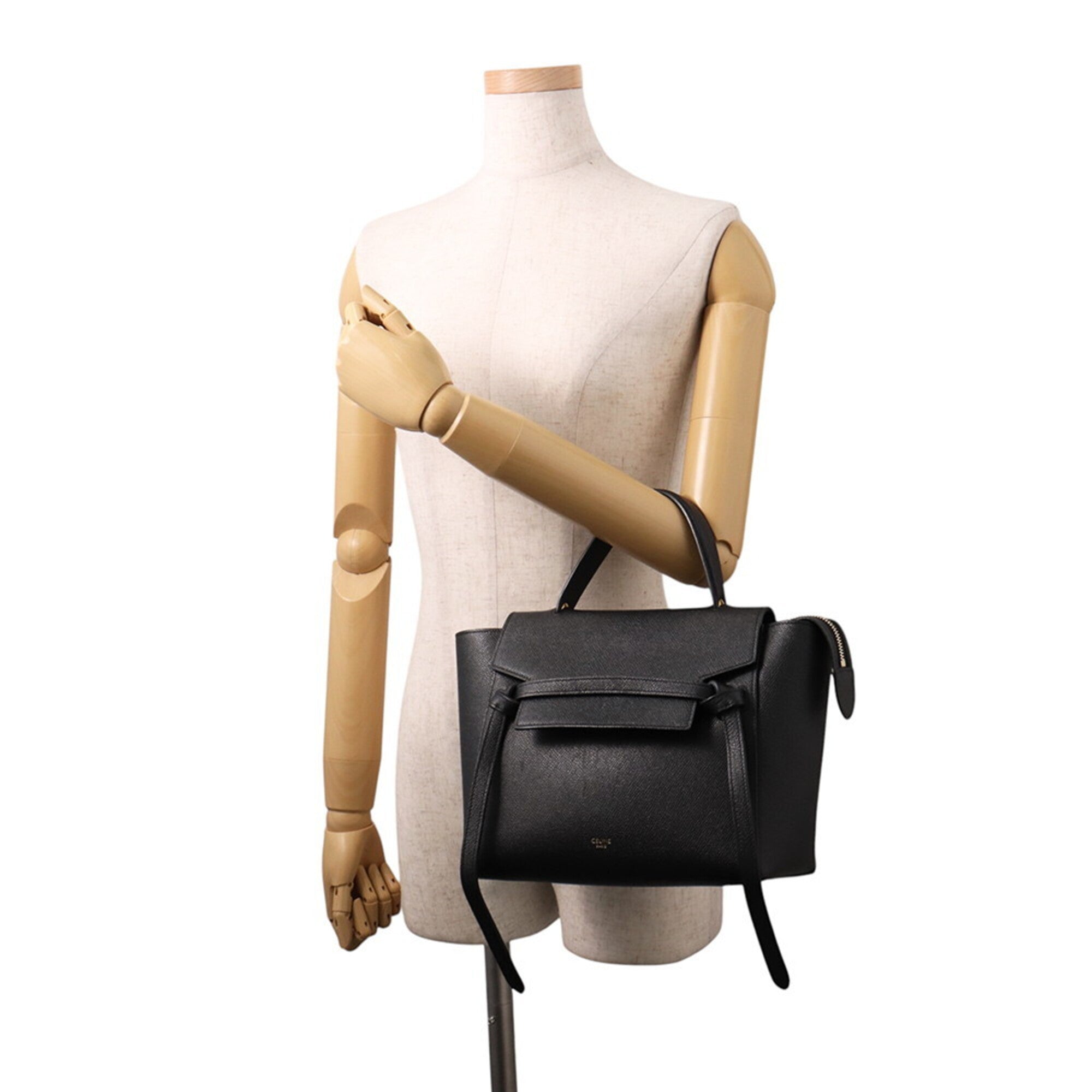 Celine Black Leather Handbag Shoulder Bag (Pre-Owned)