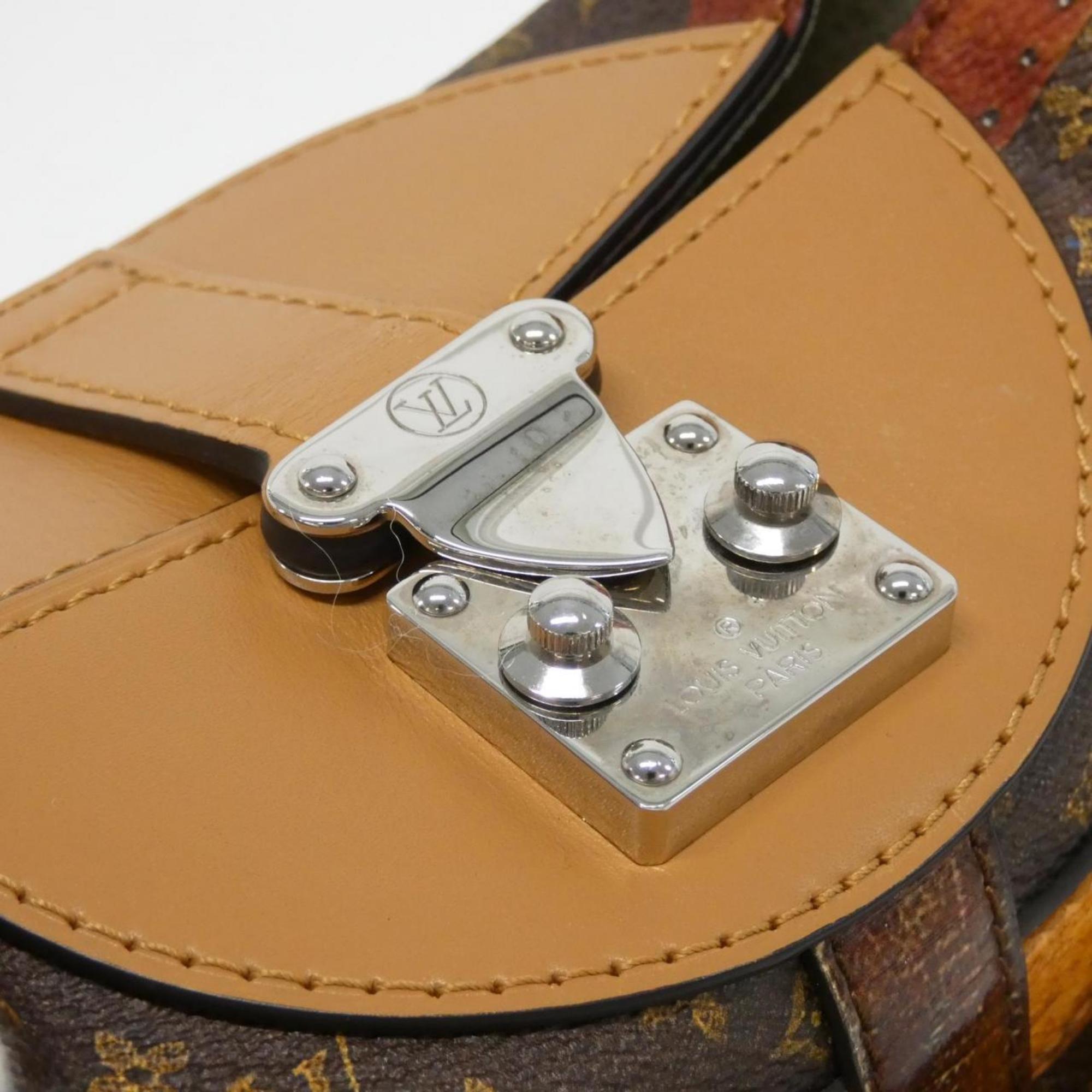 Louis Vuitton Monogram Trompe L'oeil Marron Coated Canvas Handbag (Pre-Owned)
