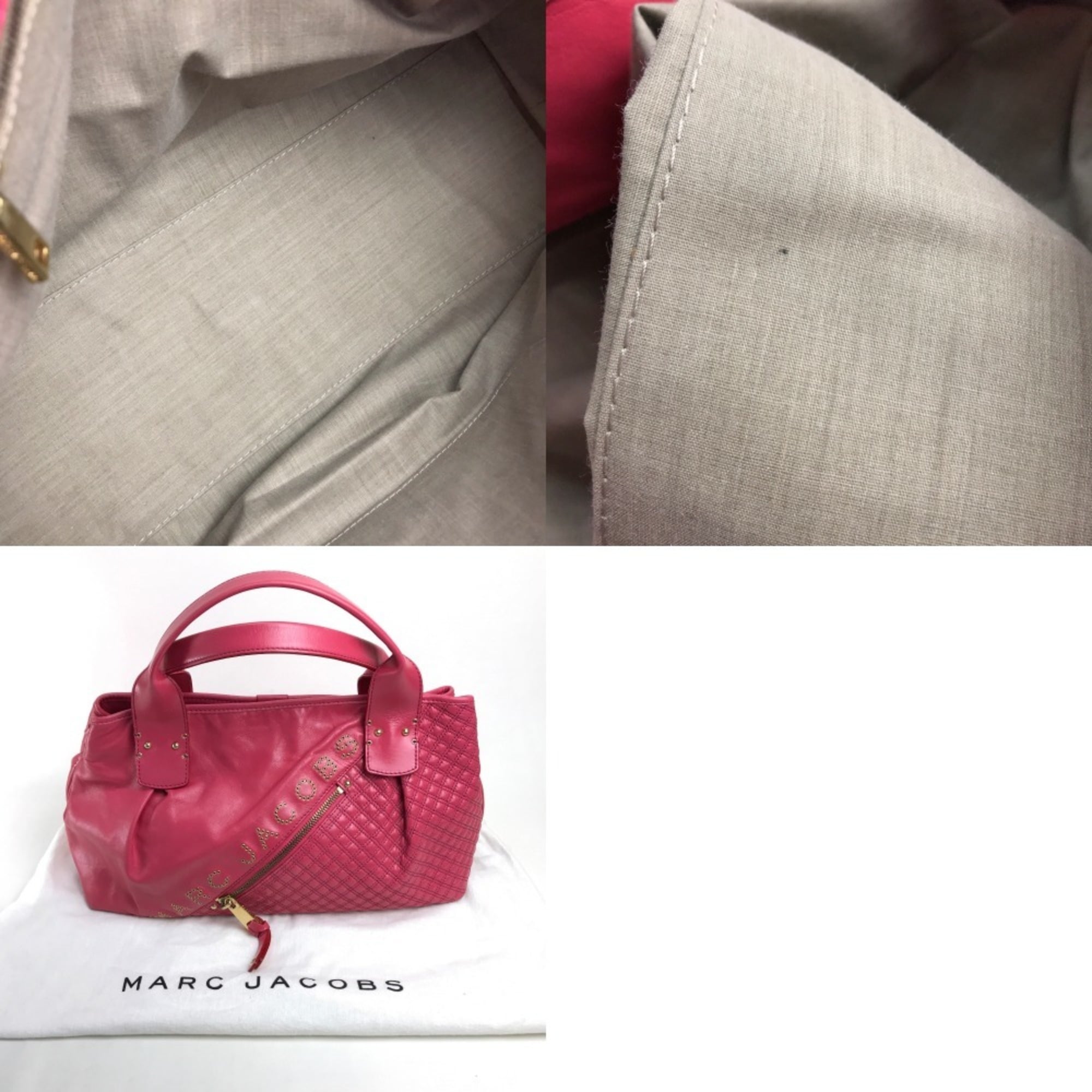 Marc Jacobs Pink Leather Handbag Tote Bag (Pre-Owned)