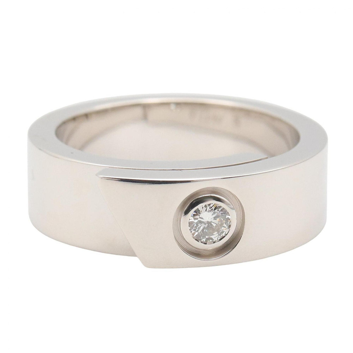 Cartier Silver Clear Band Ring (Pre-Owned)