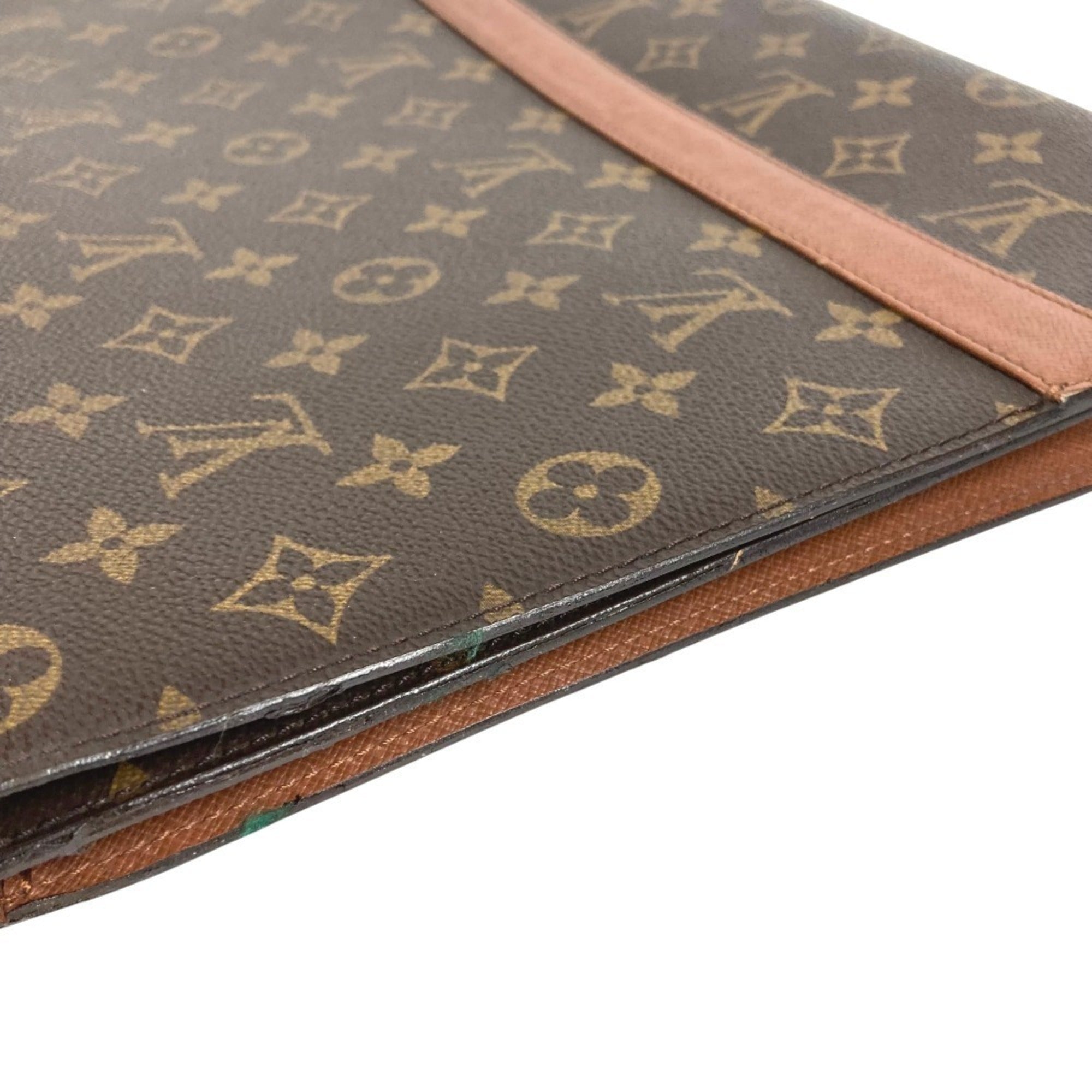 Louis Vuitton Brown Monogram Canvas Clutch Bag (Pre-Owned)