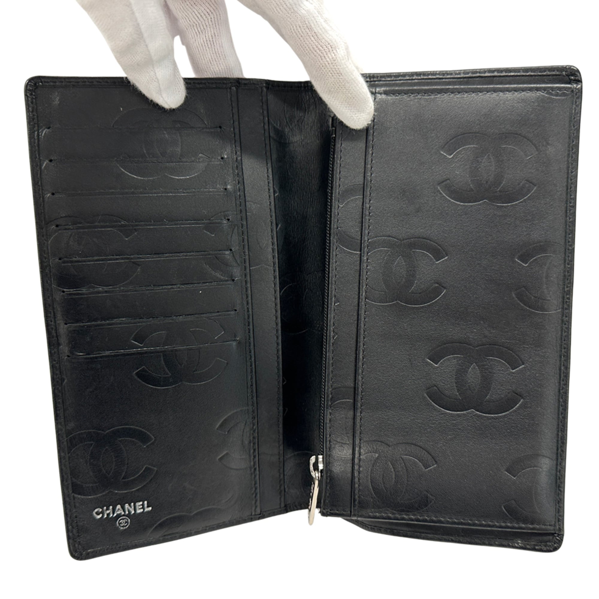Chanel Black Long Wallet (Bi-Fold) (Pre-Owned)