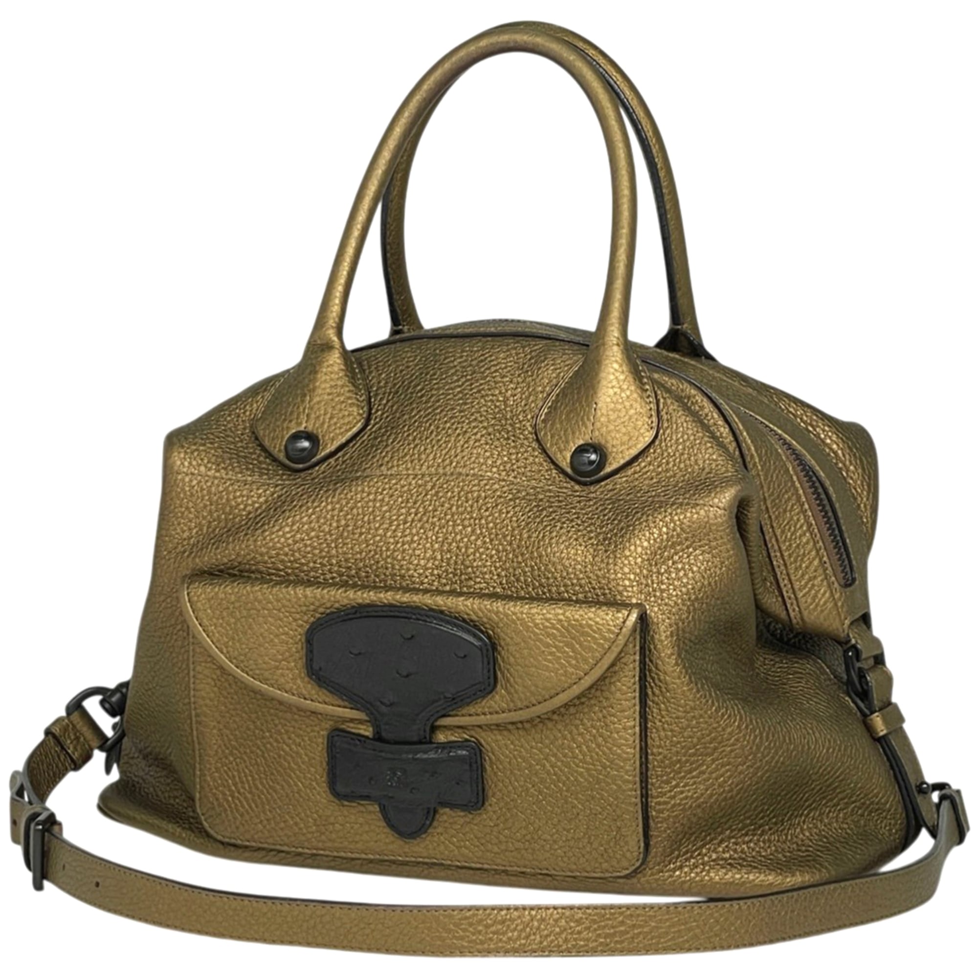 Loewe Gold Leather Handbag Shoulder Bag (Pre-Owned)