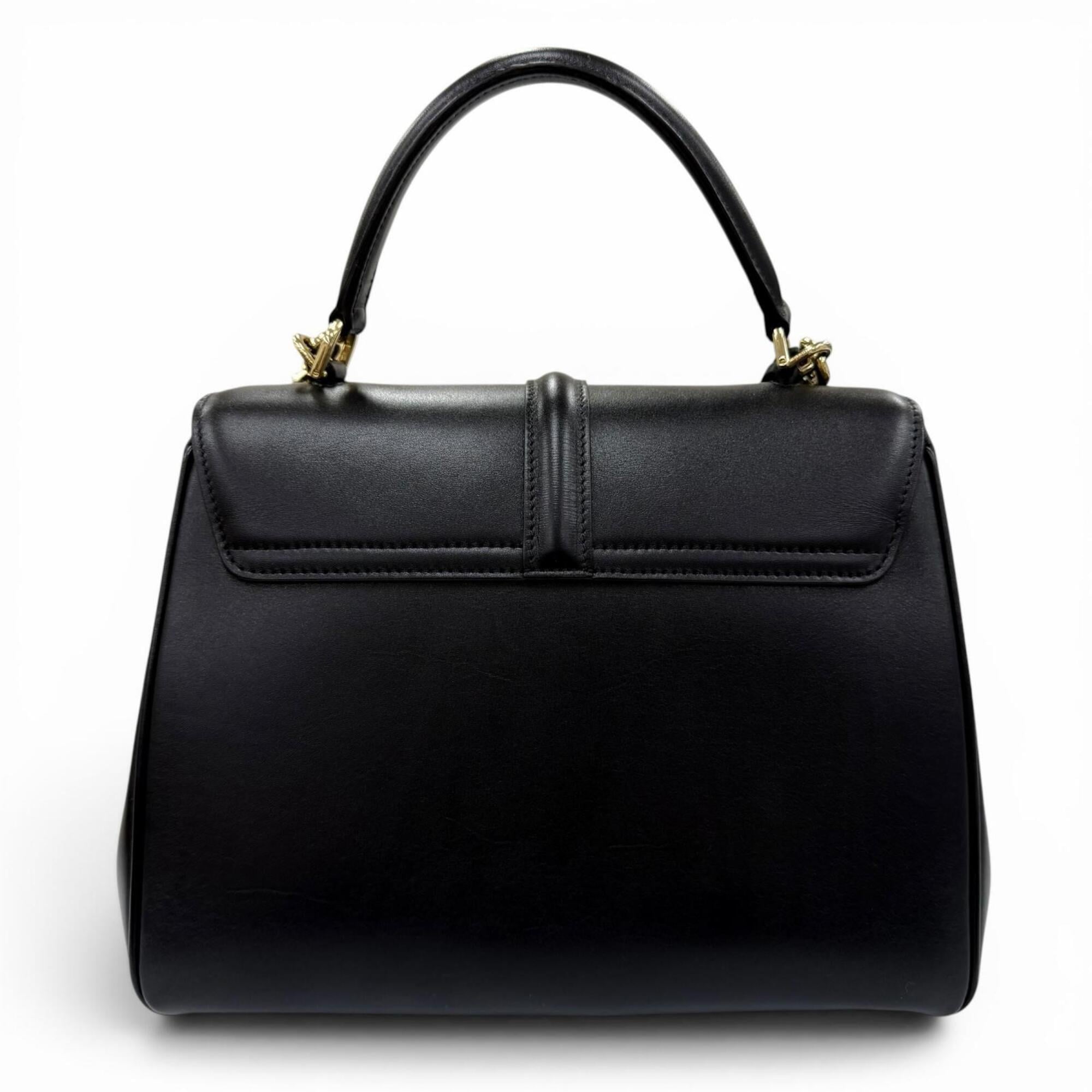 Celine Black Leather Handbag Shoulder Bag (Pre-Owned)