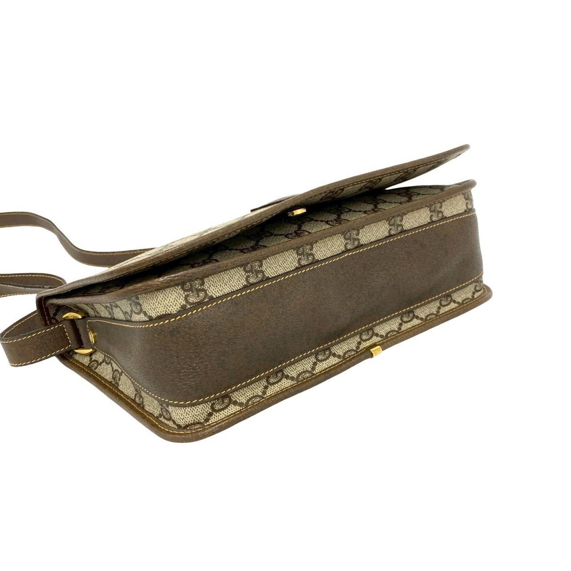 Gucci Brown Pvc Leather Pochette Shoulder Bag (Pre-Owned)