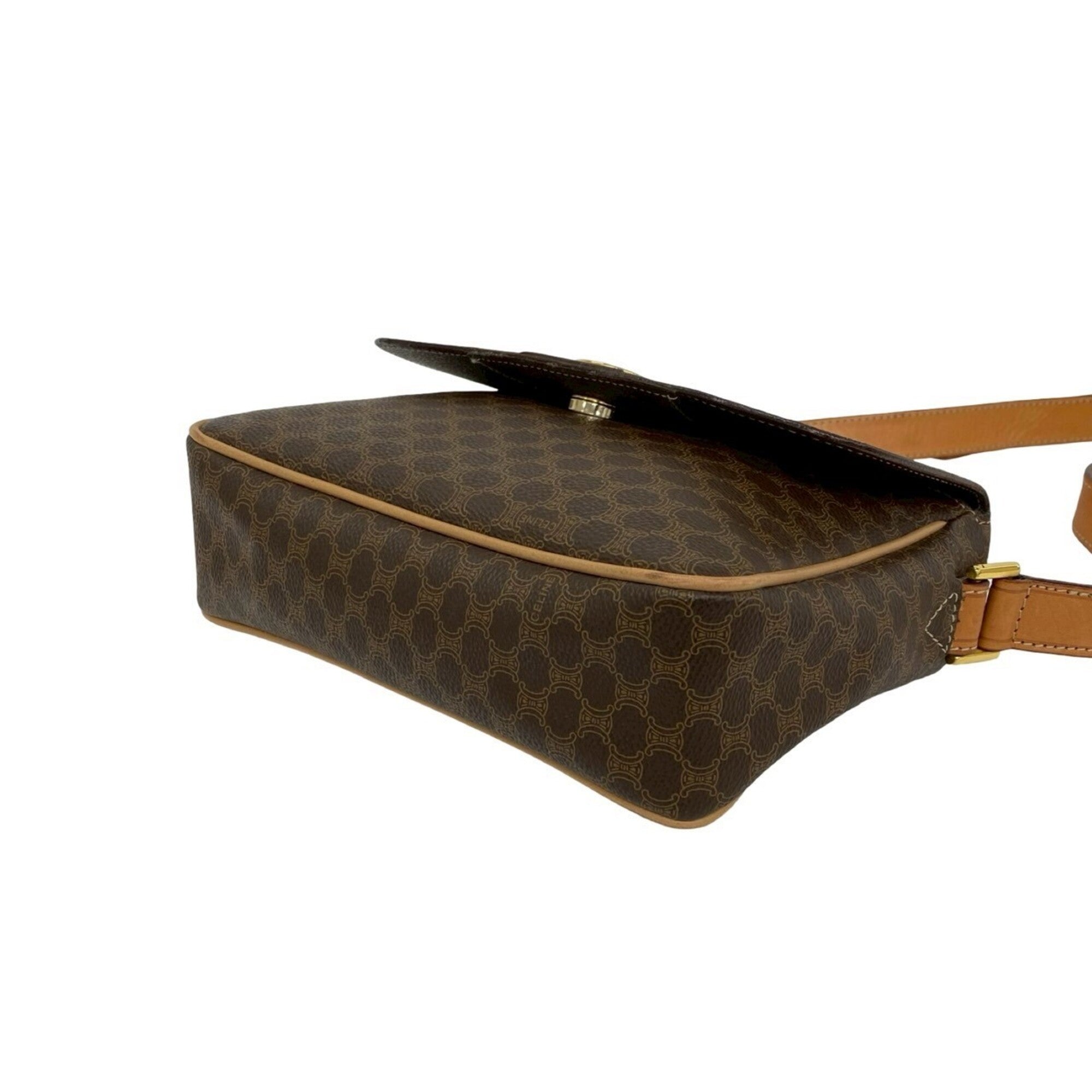 Celine Brown Leather Pvc Shoulder Bag (Pre-Owned)