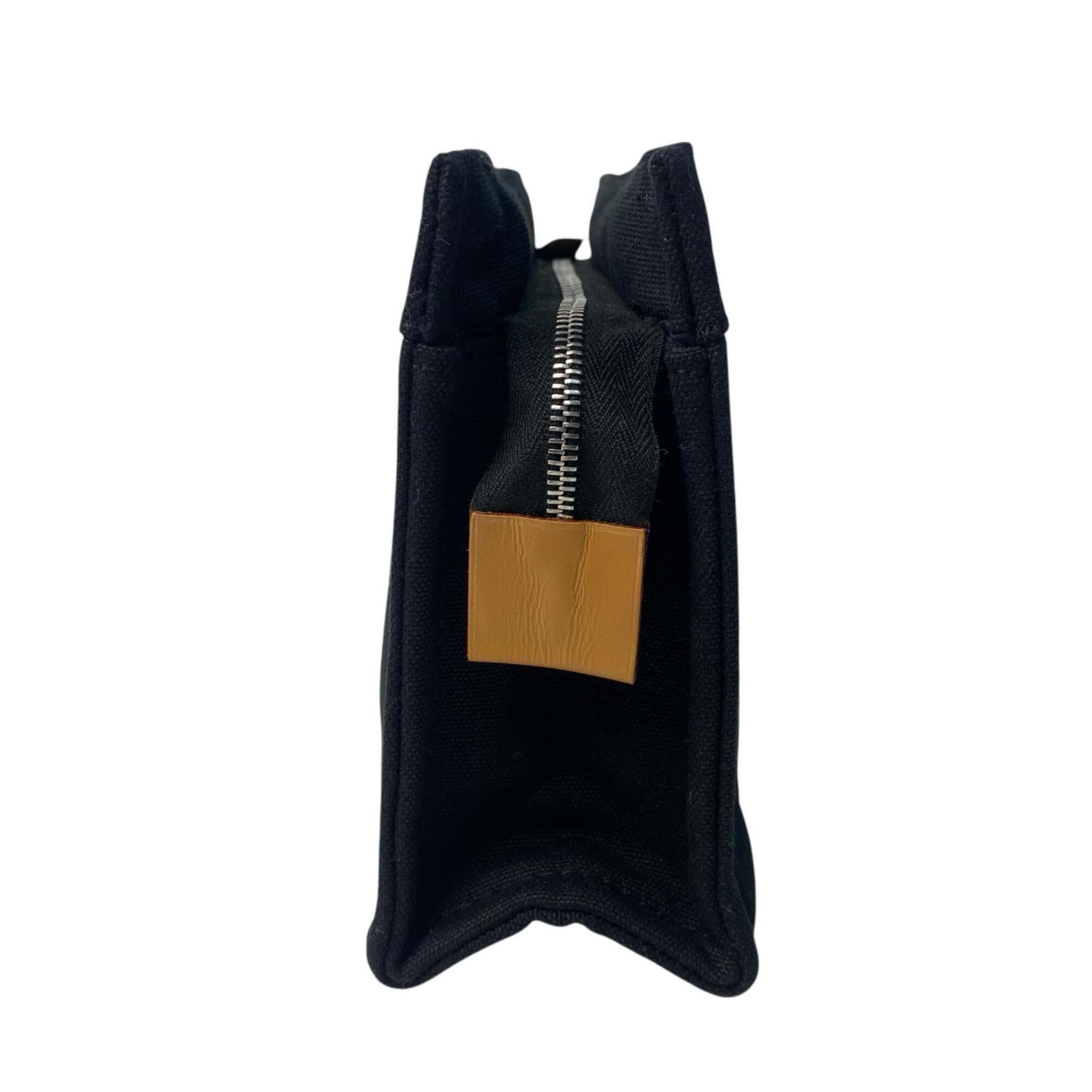 Hermes Black Cotton Pouch (Pre-Owned)