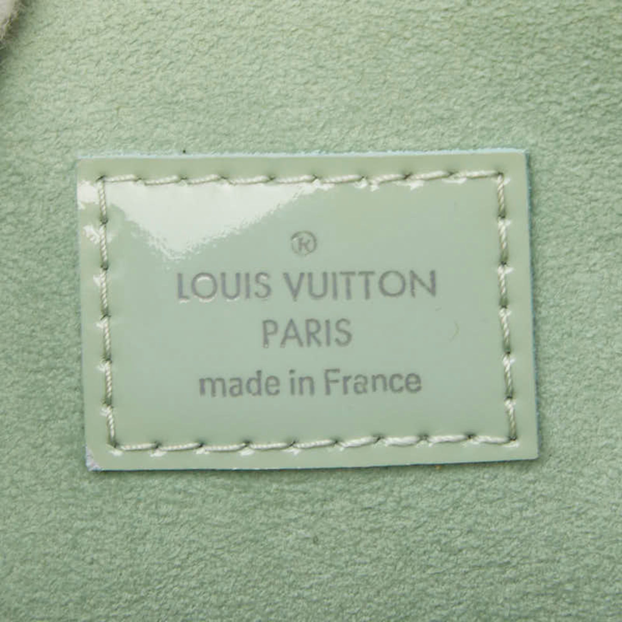 Louis Vuitton Green Patent Leather Handbag Shoulder Bag (Pre-Owned)