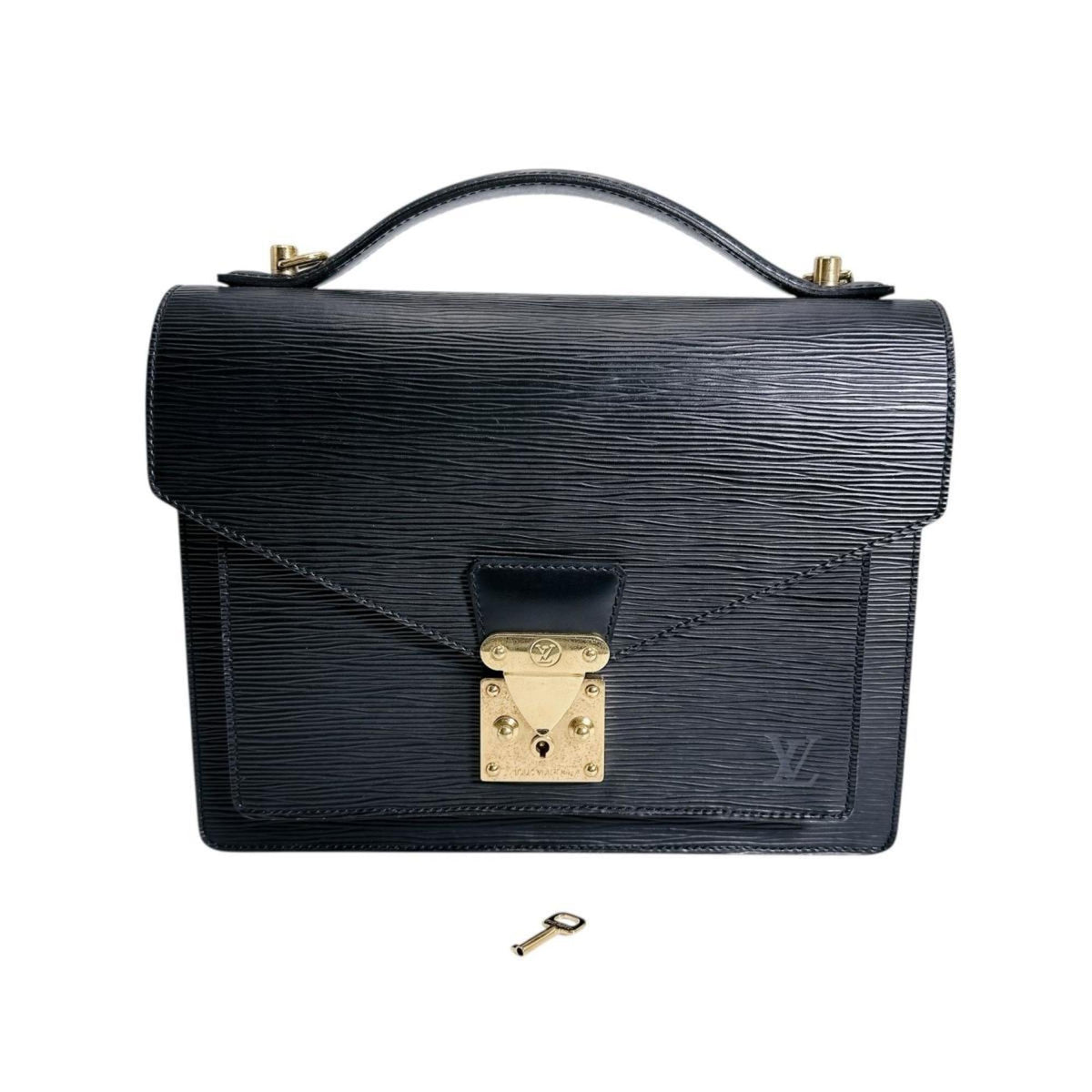 Louis Vuitton Black Epi Leather Handbag Shoulder Bag (Pre-Owned)