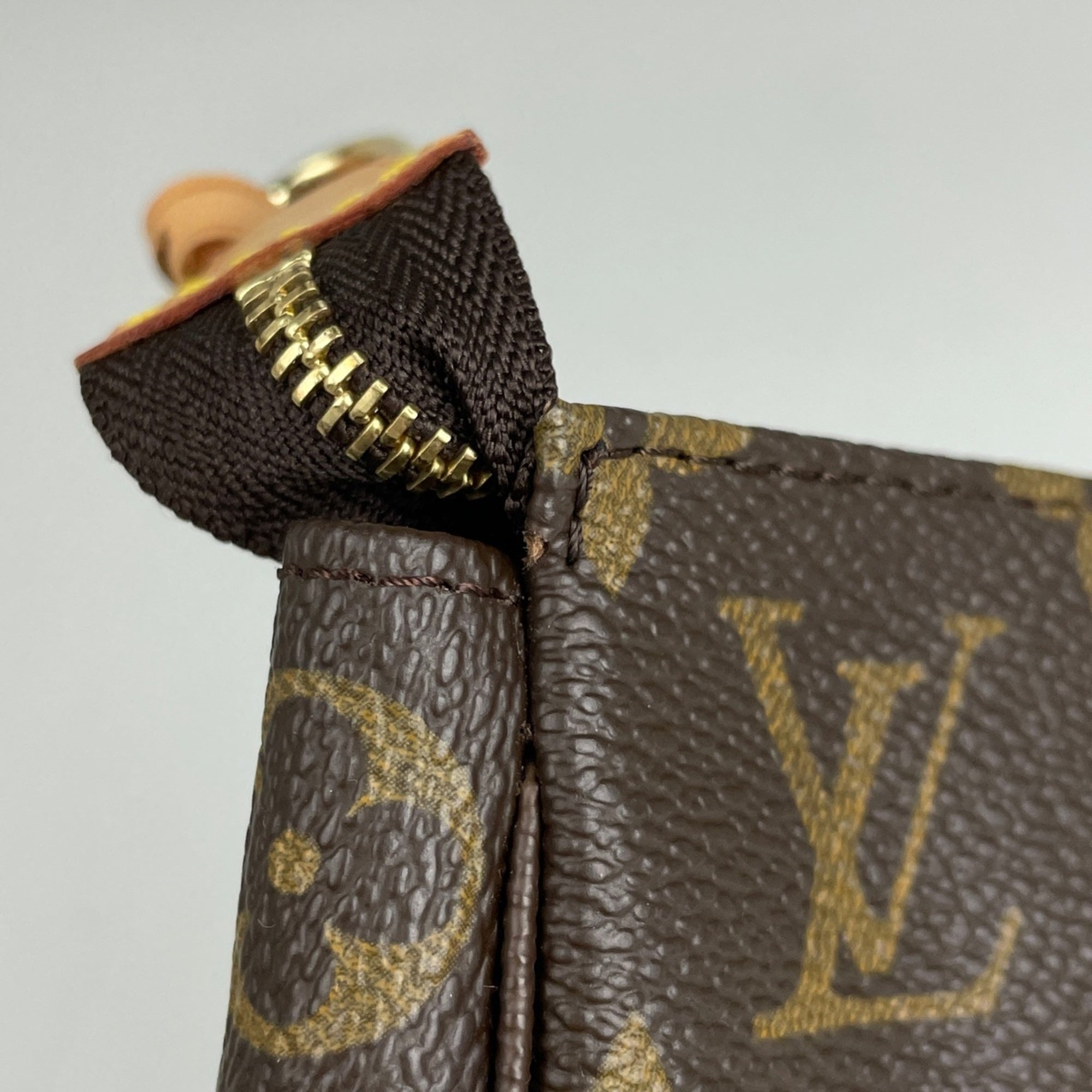 Louis Vuitton Brown Monogram Pochette Pouch (Pre-Owned)
