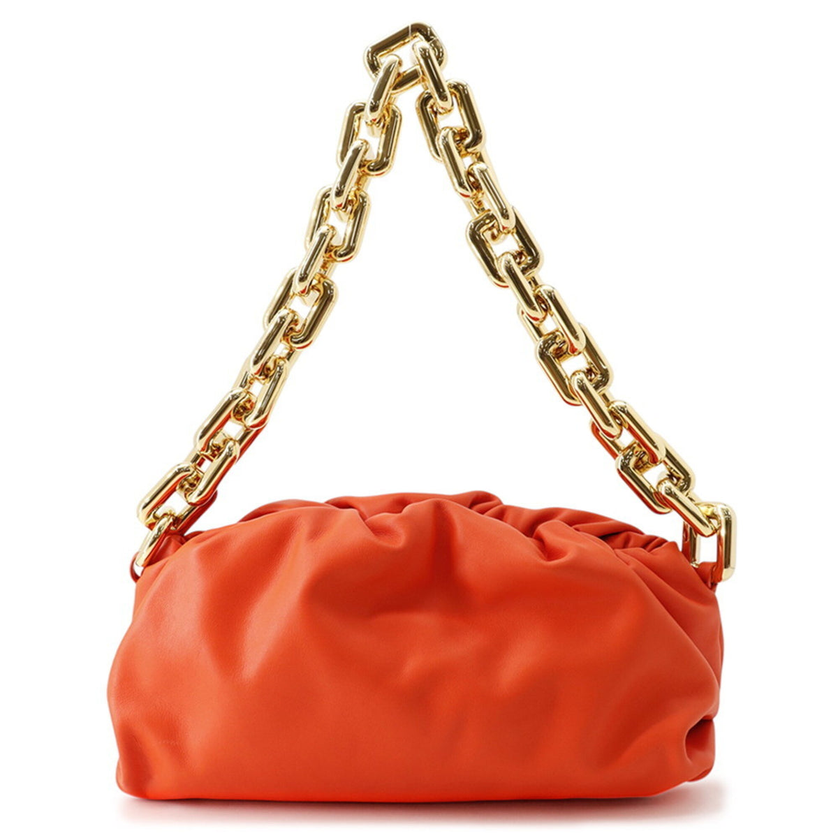 Bottega Veneta Orange Leather Shoulder Bag (Pre-Owned)