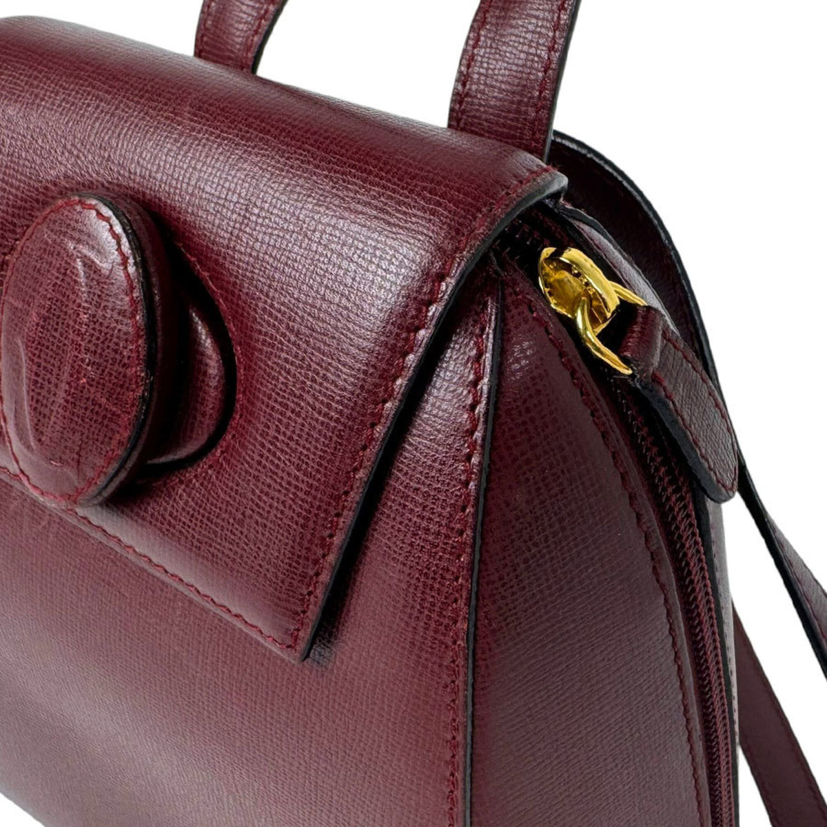 Cartier Burgundy Leather Backpack (Pre-Owned)