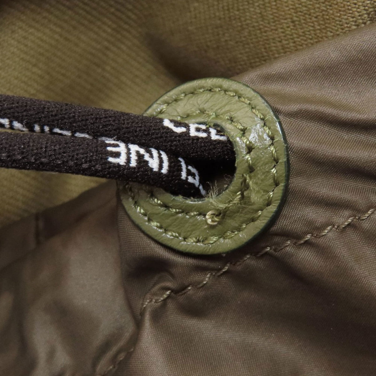 Celine Green Khaki Canvas Backpack (Pre-Owned)