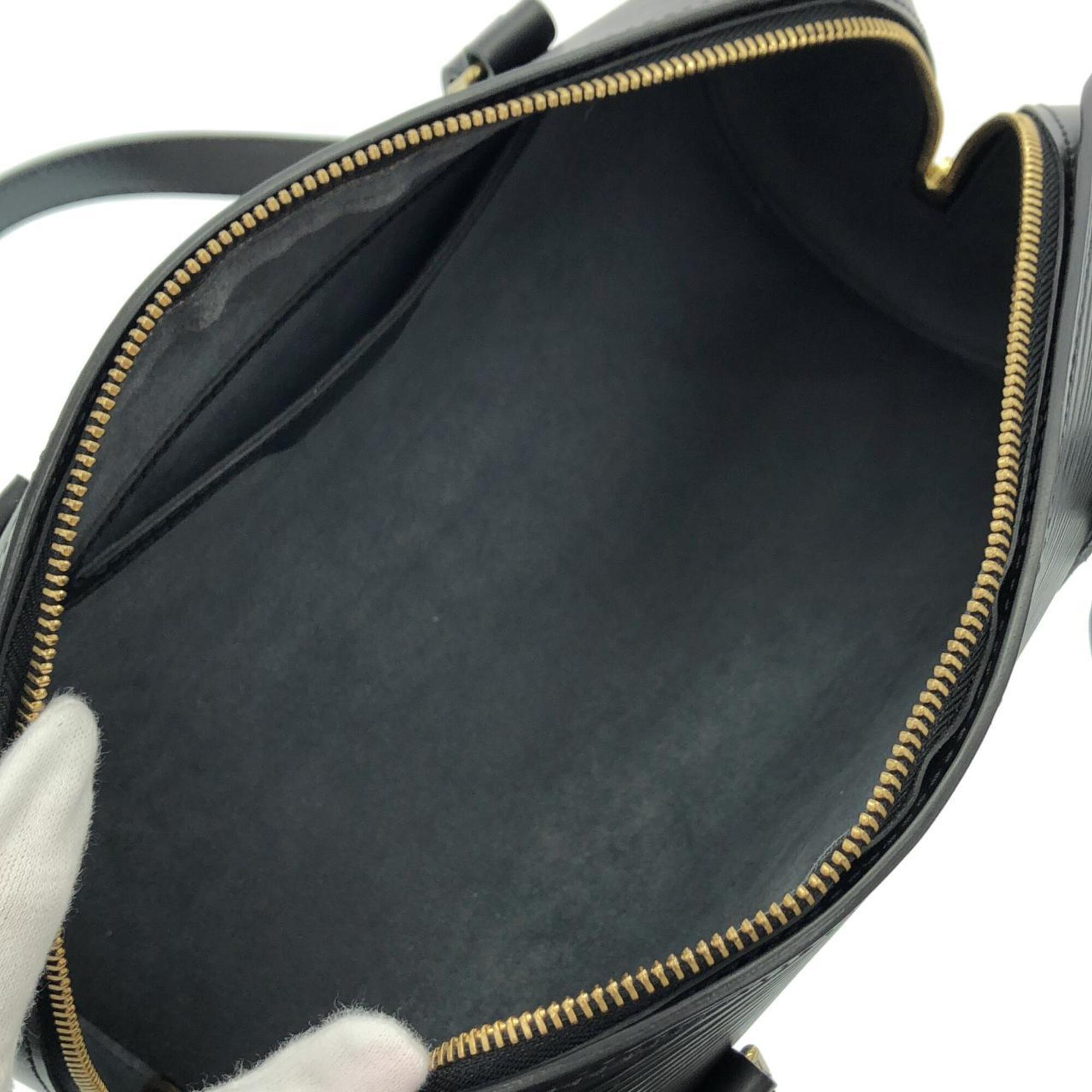 Louis Vuitton Black Leather Handbag (Pre-Owned)