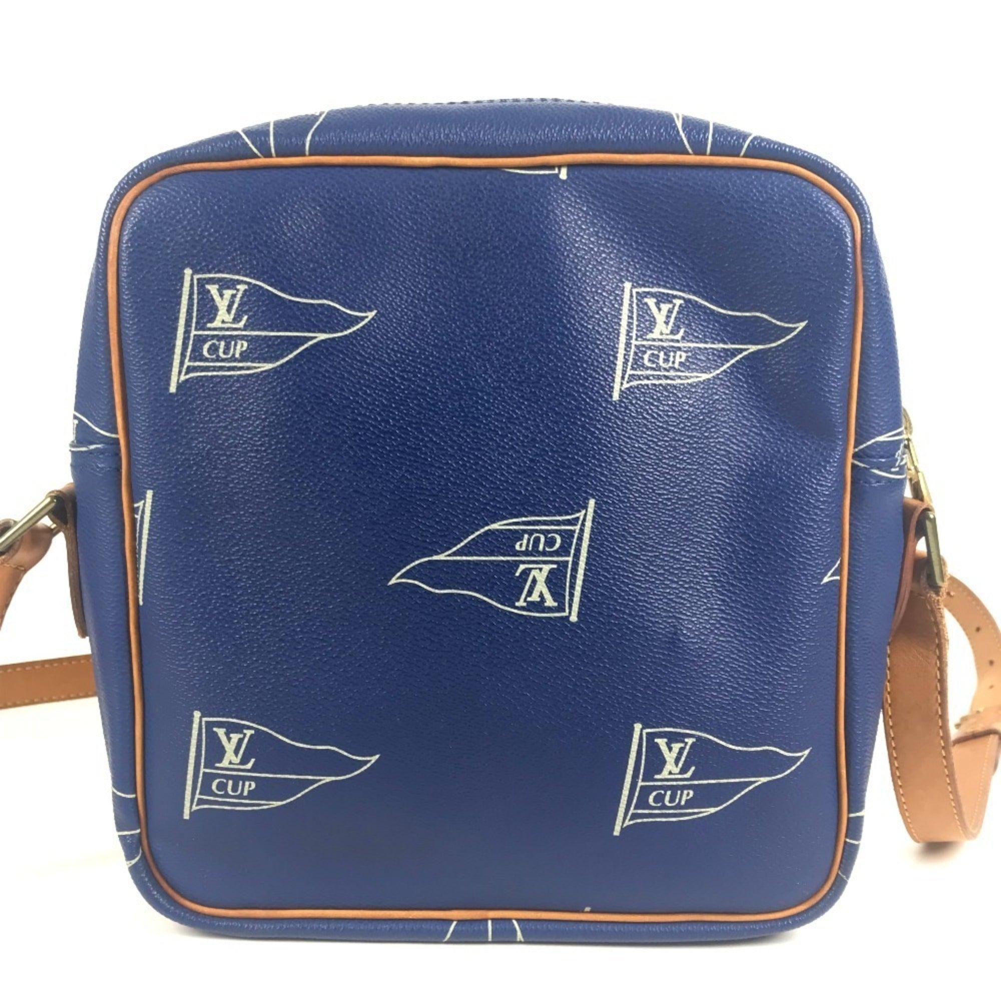 Louis Vuitton Louis Vuitton Cup Blue Leather Pochette Shoulder Bag (Pre-Owned)
